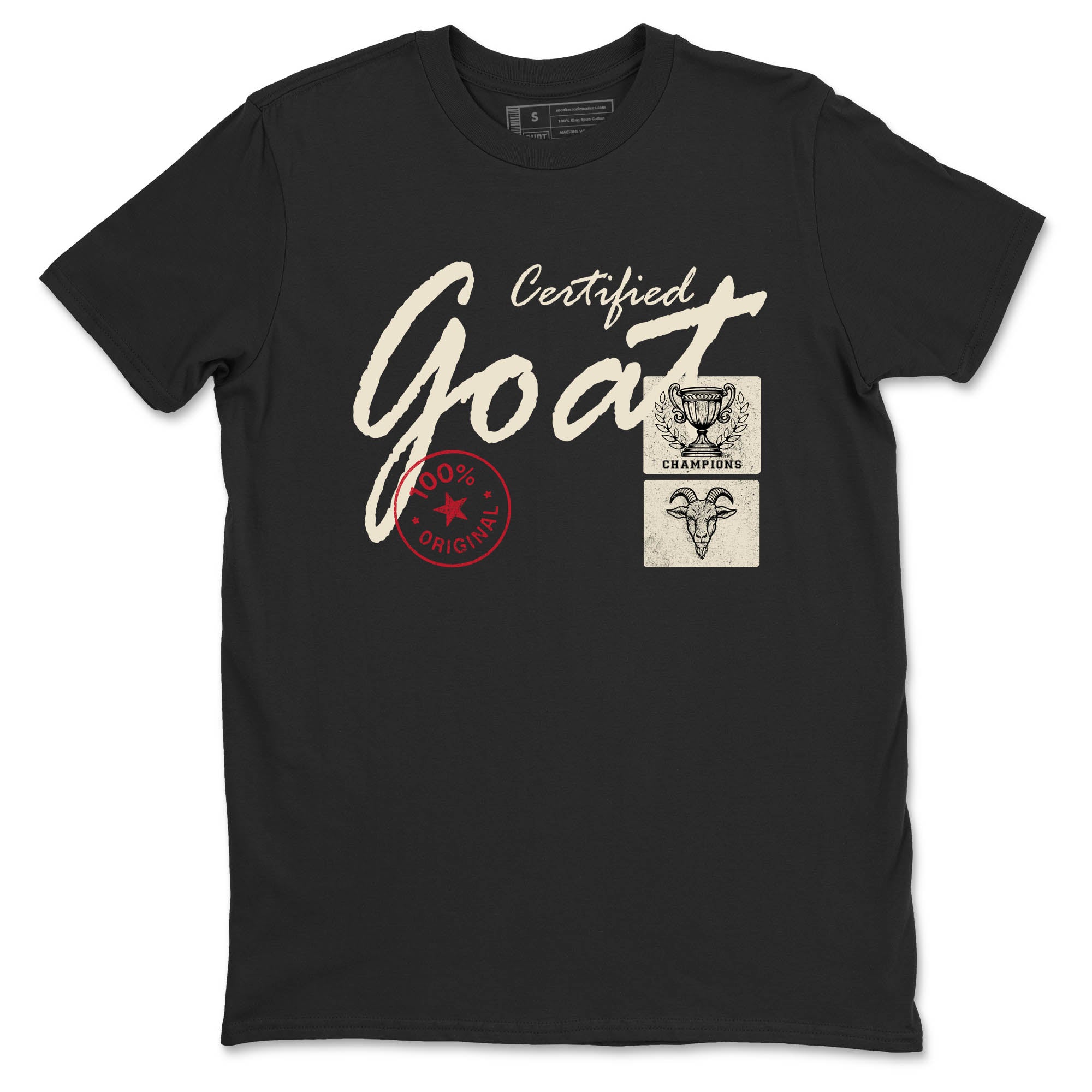 Sneaker Threads  Sneaker Tees To Match Air Foamposite One Pearl  Certified Goat Graphic Tee Black 2. Perfect for Jordan releases 2025 colorways.