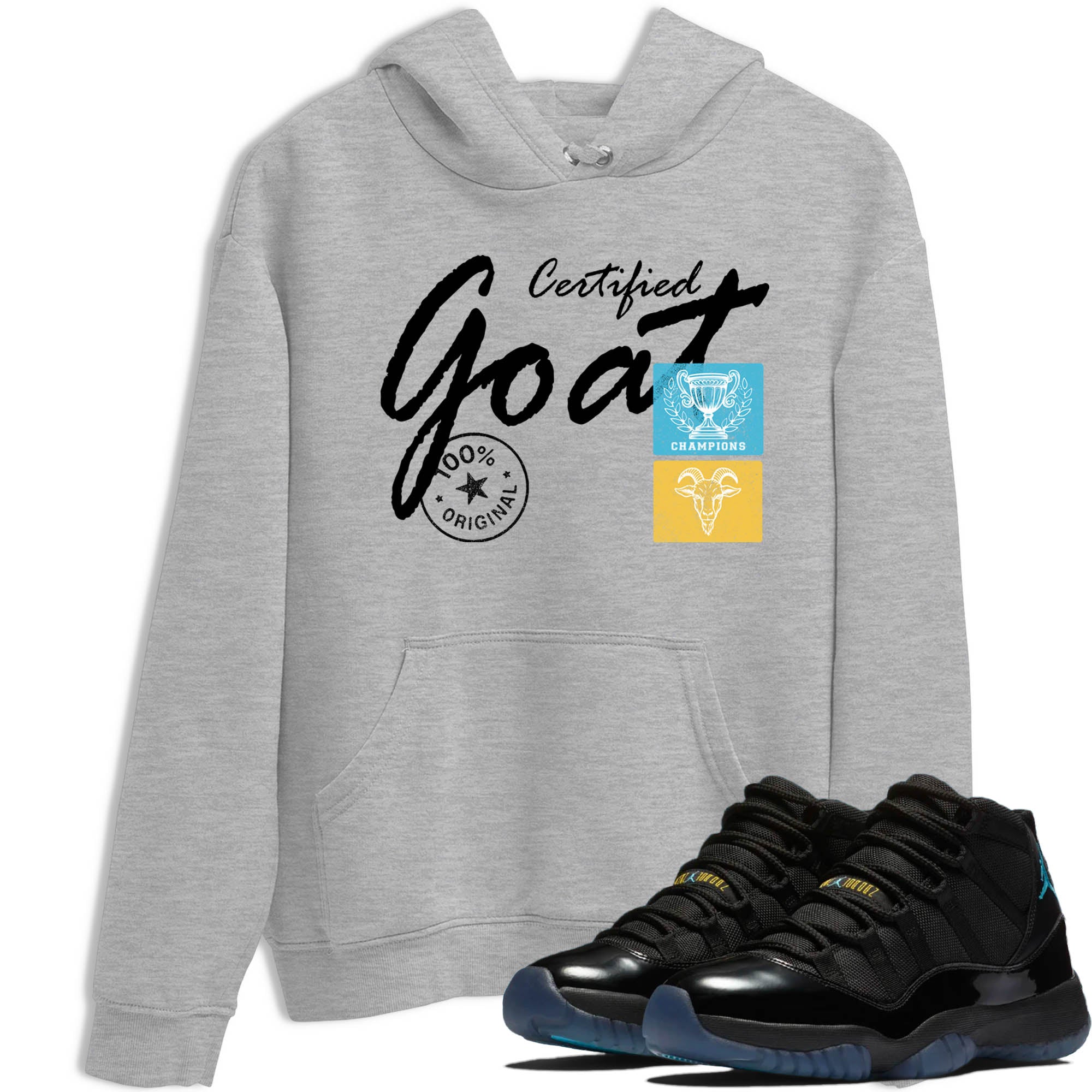 Sneaker Threads  Sneaker Tees To Match Air Jordan 11 Retro Gamma  Certified Goat Graphic Tee Heather Grey 1. Perfect for Jordan releases 2025 colorways.