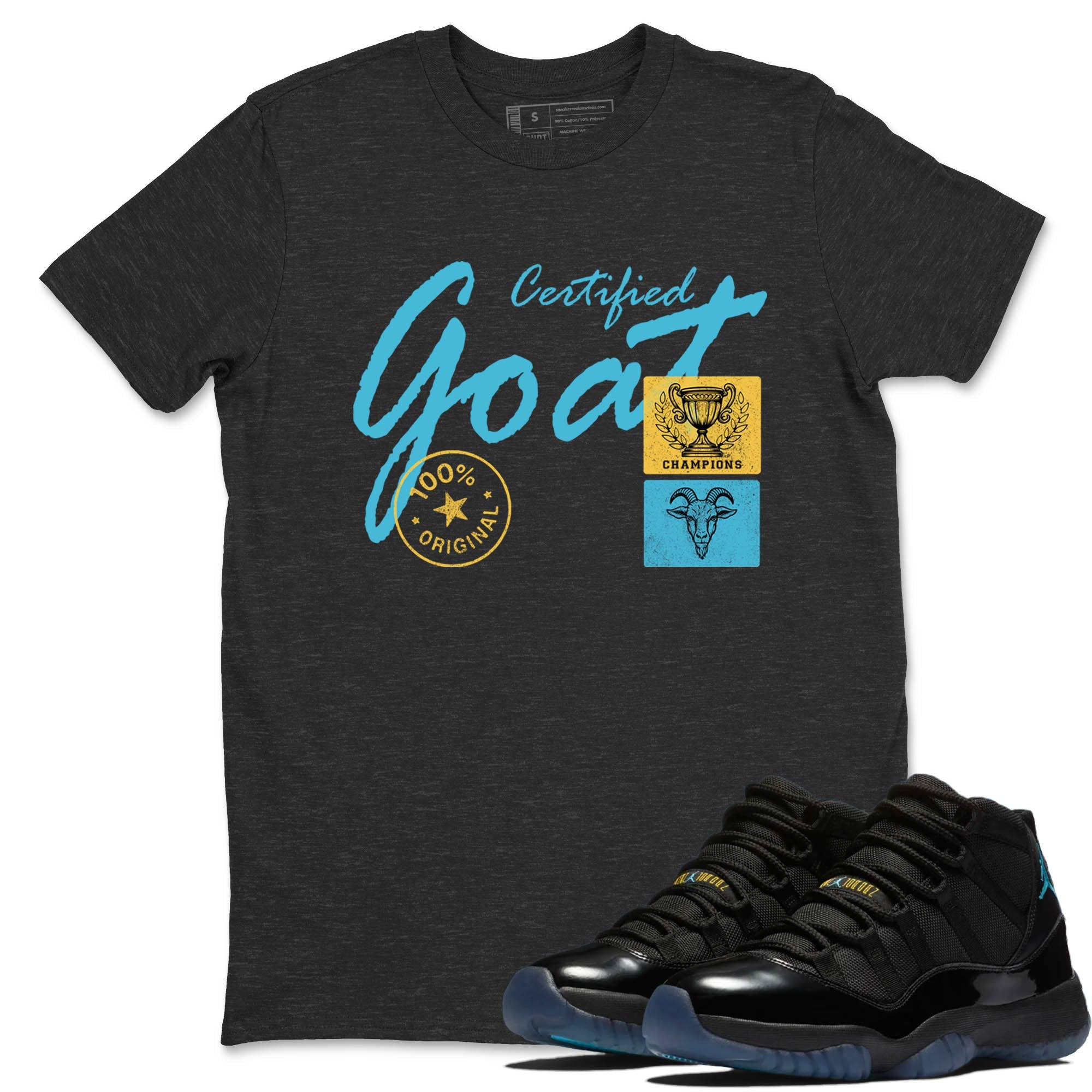 Sneaker Threads  Sneaker Tees To Match Air Jordan 11 Retro Gamma  Certified Goat Graphic Tee Charcoal Heather 1. Perfect for Jordan releases 2025 colorways.