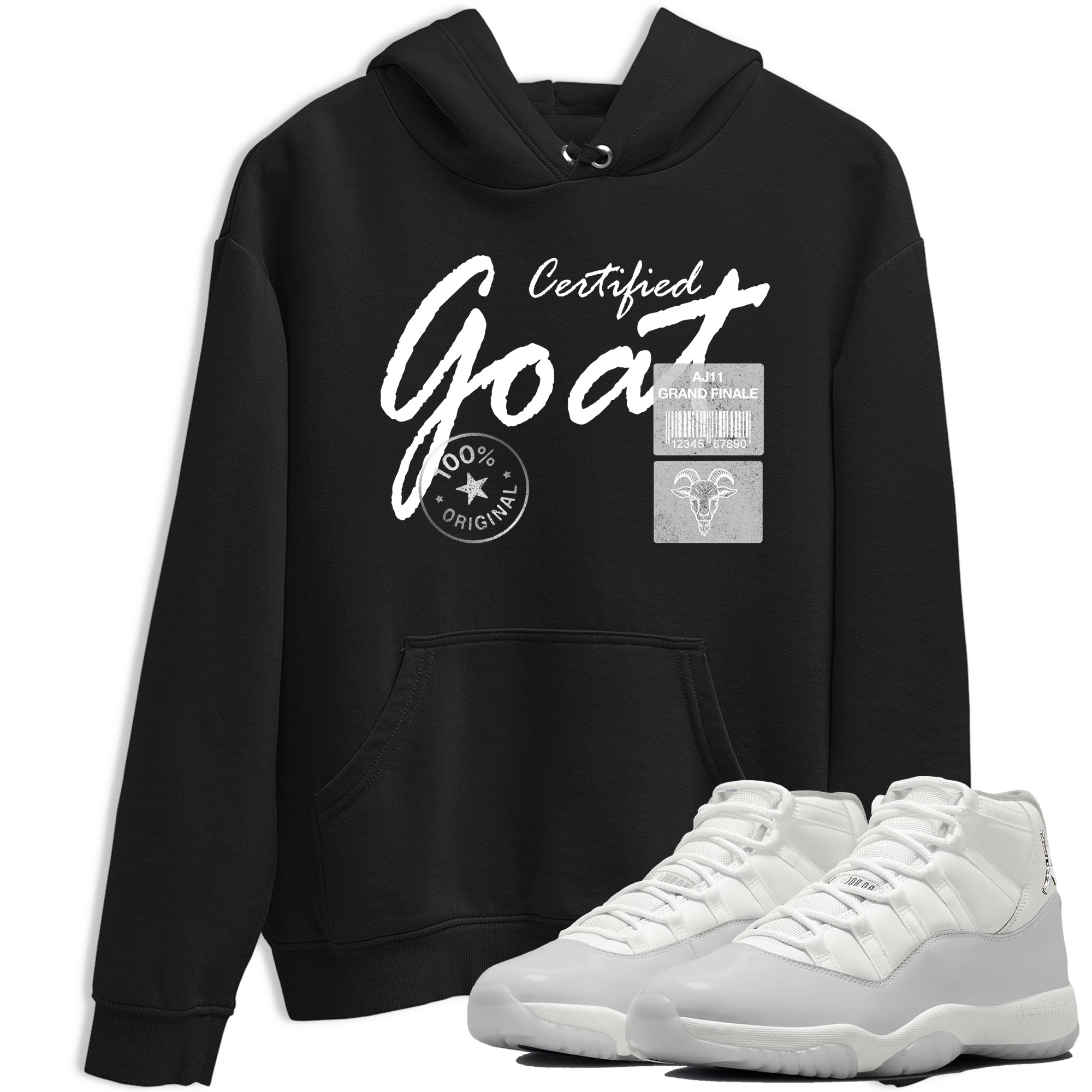 11s Grand Finale Sneaker match tees  Sneaker Tees To Match Jordan 11 Grand Finale Sneakers  Certified Goat Graphic Tee Black 1