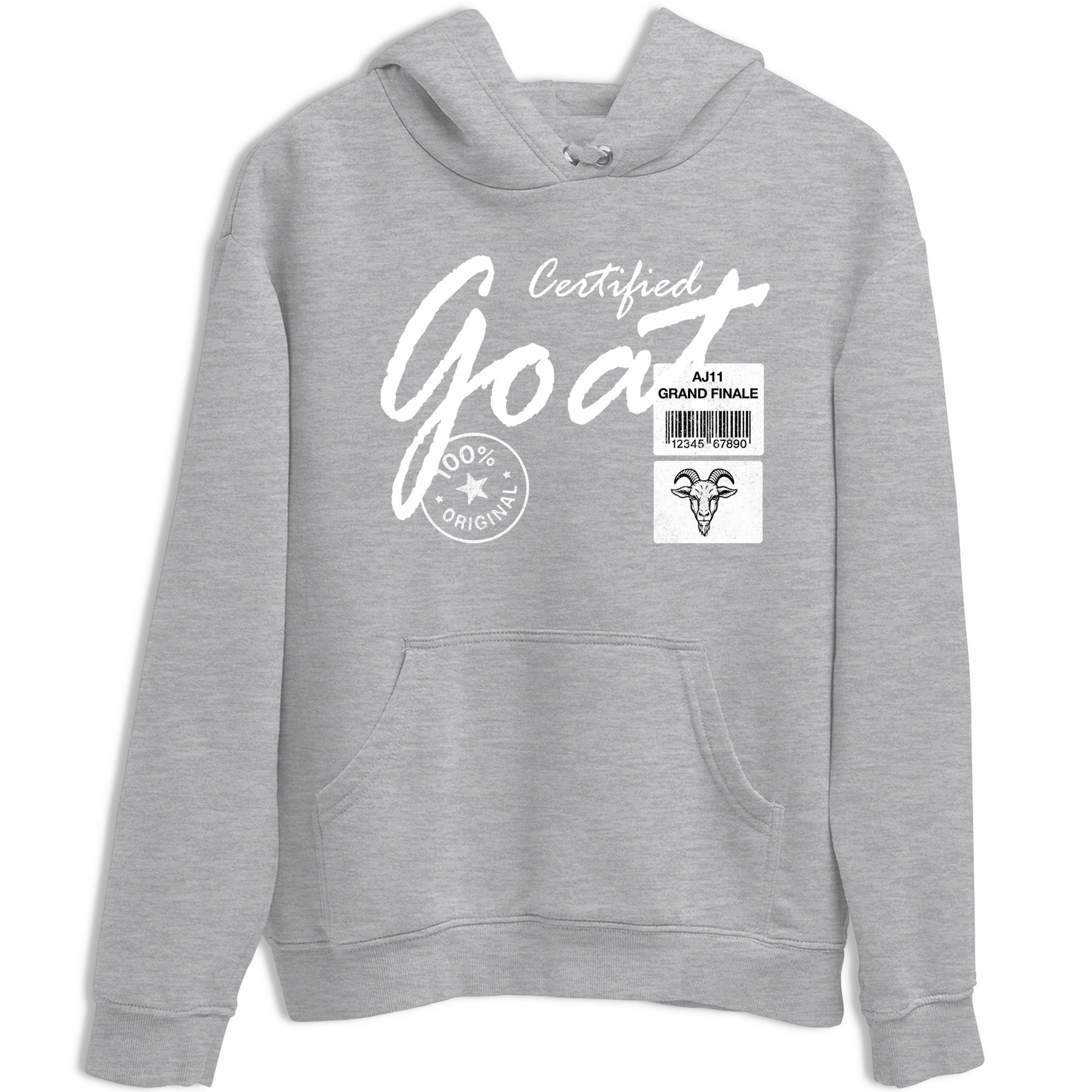 11s Grand Finale Sneaker match tees  Sneaker Tees To Match Jordan 11 Grand Finale Sneakers  Certified Goat Graphic Tee Heather Grey 2