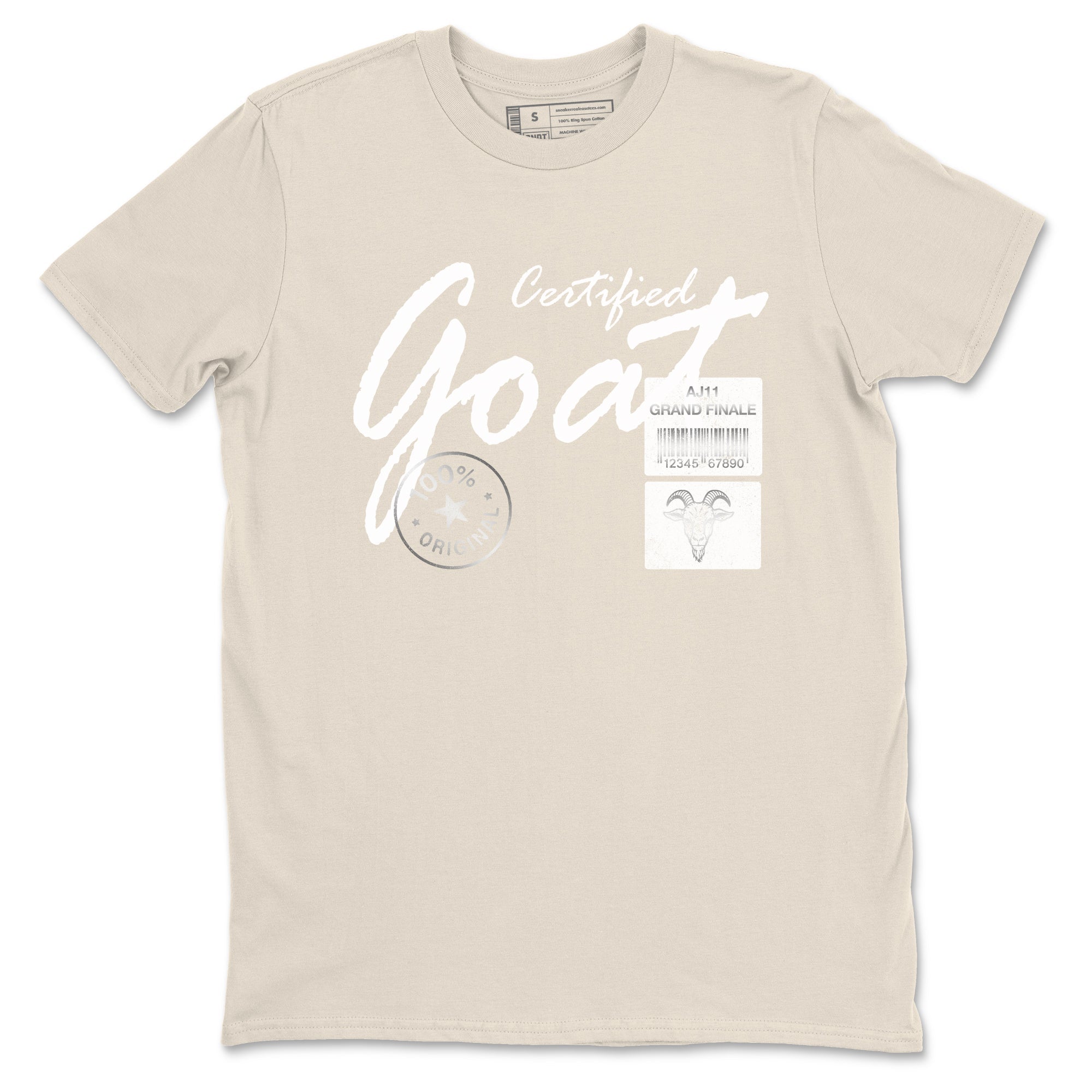 11s Grand Finale Sneaker match tees  Sneaker Tees To Match Jordan 11 Grand Finale Sneakers  Certified Goat Graphic Tee Natural 2