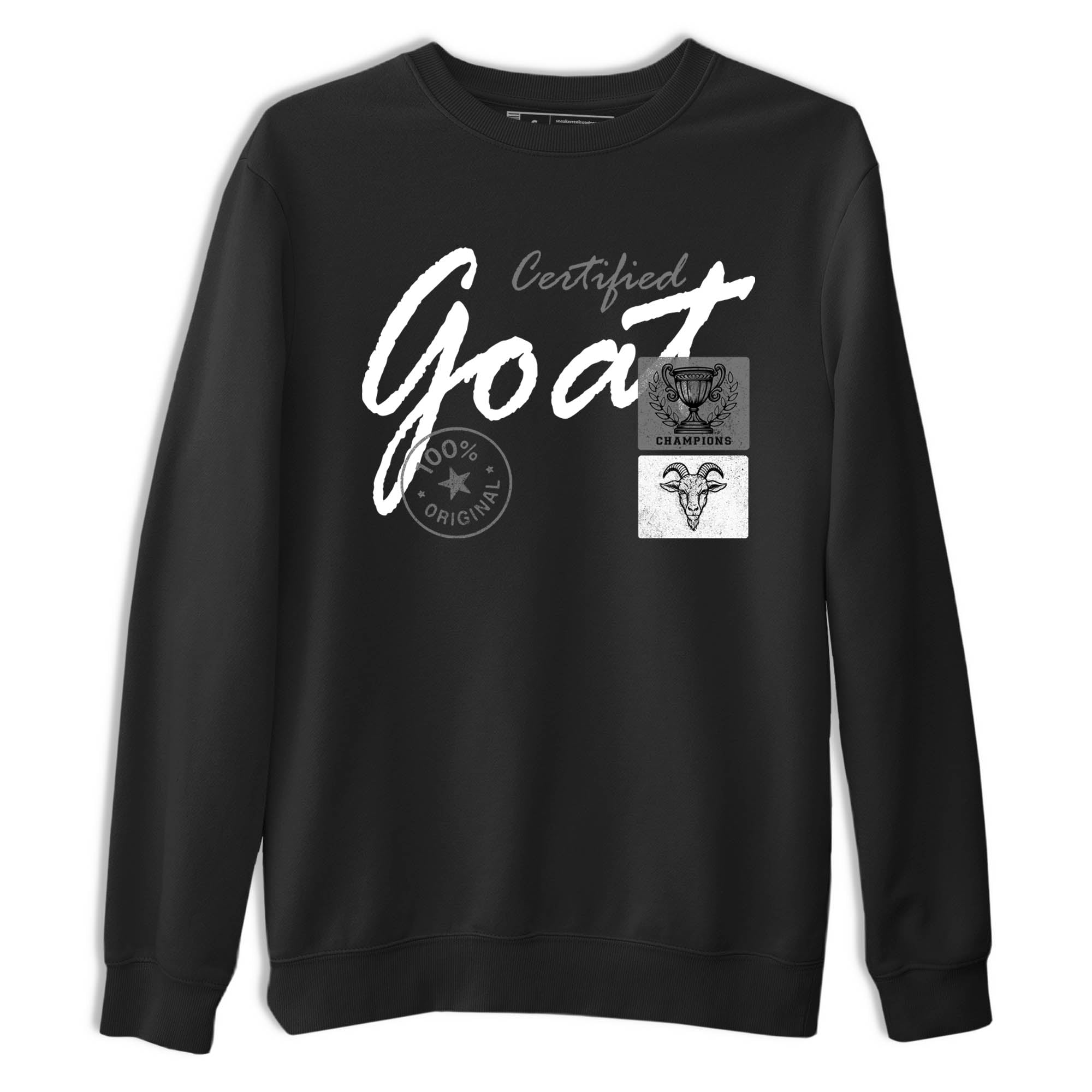 Sneaker Threads  Sneaker Tees To Match Air Jordan 4 Black Cat  Certified Goat Graphic Tee Black 2. Perfect for Jordan releases 2025 colorways.