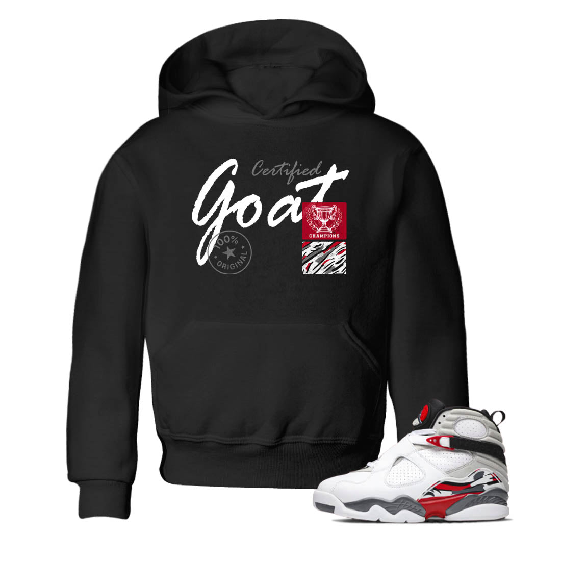 Sneaker Threads  Sneaker Tees To Match Air Jordan 8 Bunny  Certified Goat Youth Graphic Tee Black 1. Perfect for Jordan releases 2025 colorways.