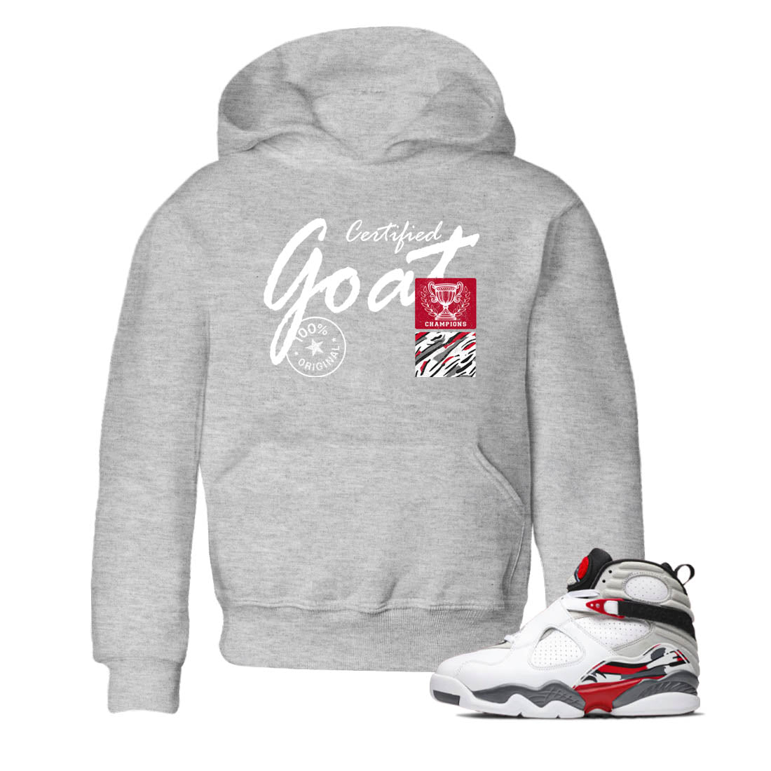 Sneaker Threads  Sneaker Tees To Match Air Jordan 8 Bunny  Certified Goat Youth Graphic Tee Heather Grey 1. Perfect for Jordan releases 2025 colorways.