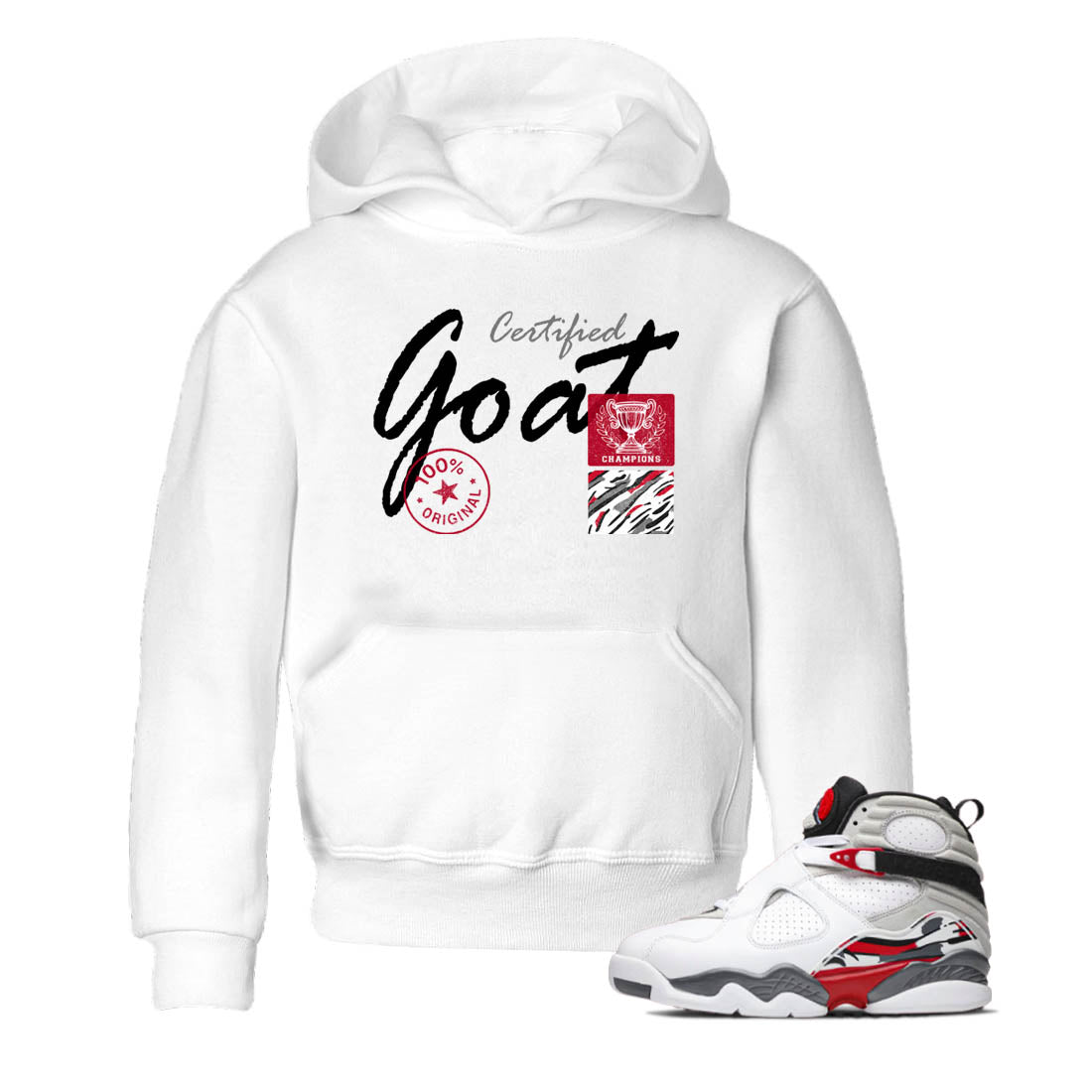 Sneaker Threads  Sneaker Tees To Match Air Jordan 8 Bunny  Certified Goat Youth Graphic Tee White 1. Perfect for Jordan releases 2025 colorways.