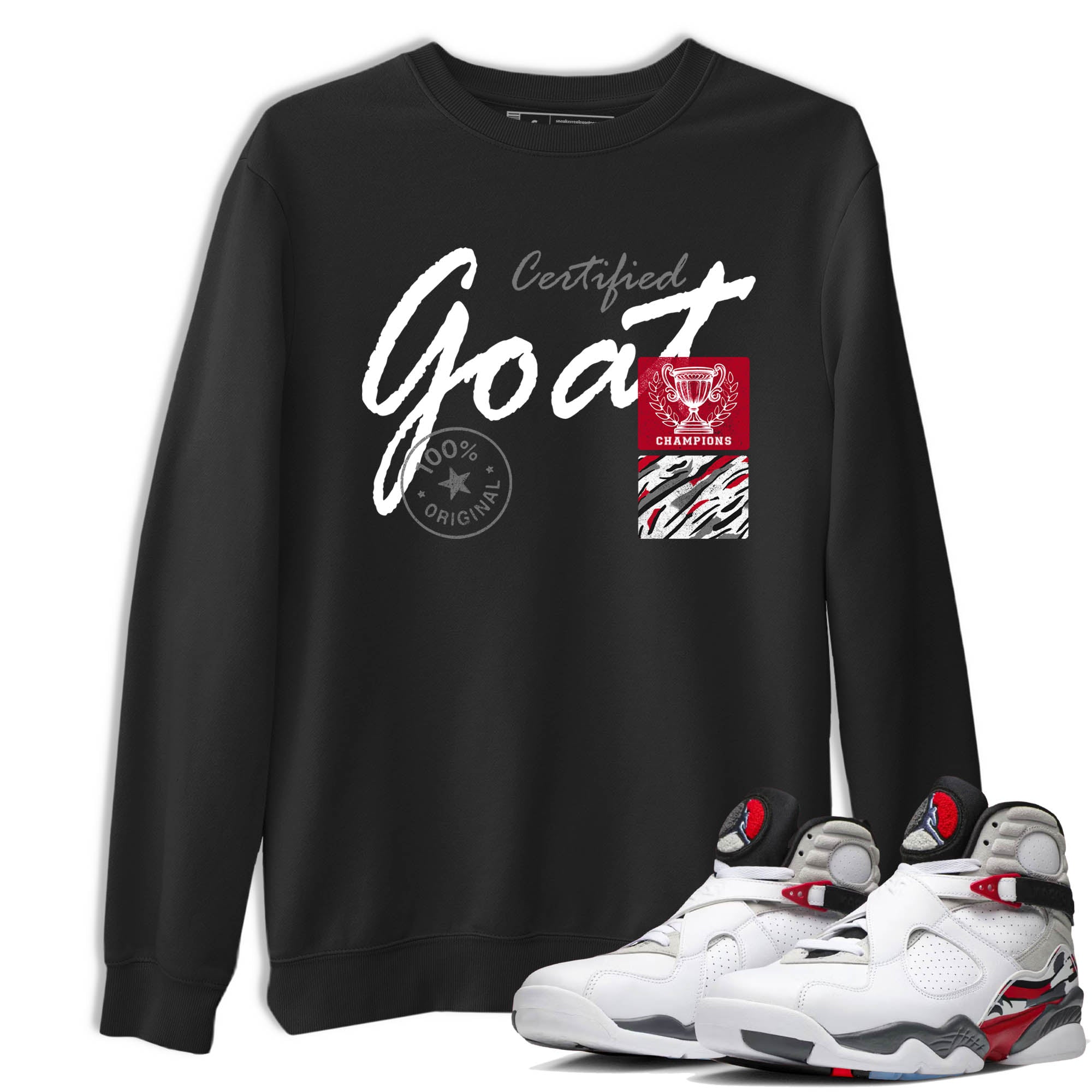 Sneaker Threads  Sneaker Tees To Match Air Jordan 8 Bunny  Certified Goat Graphic Tee Black 1. Perfect for Jordan releases 2025 colorways.
