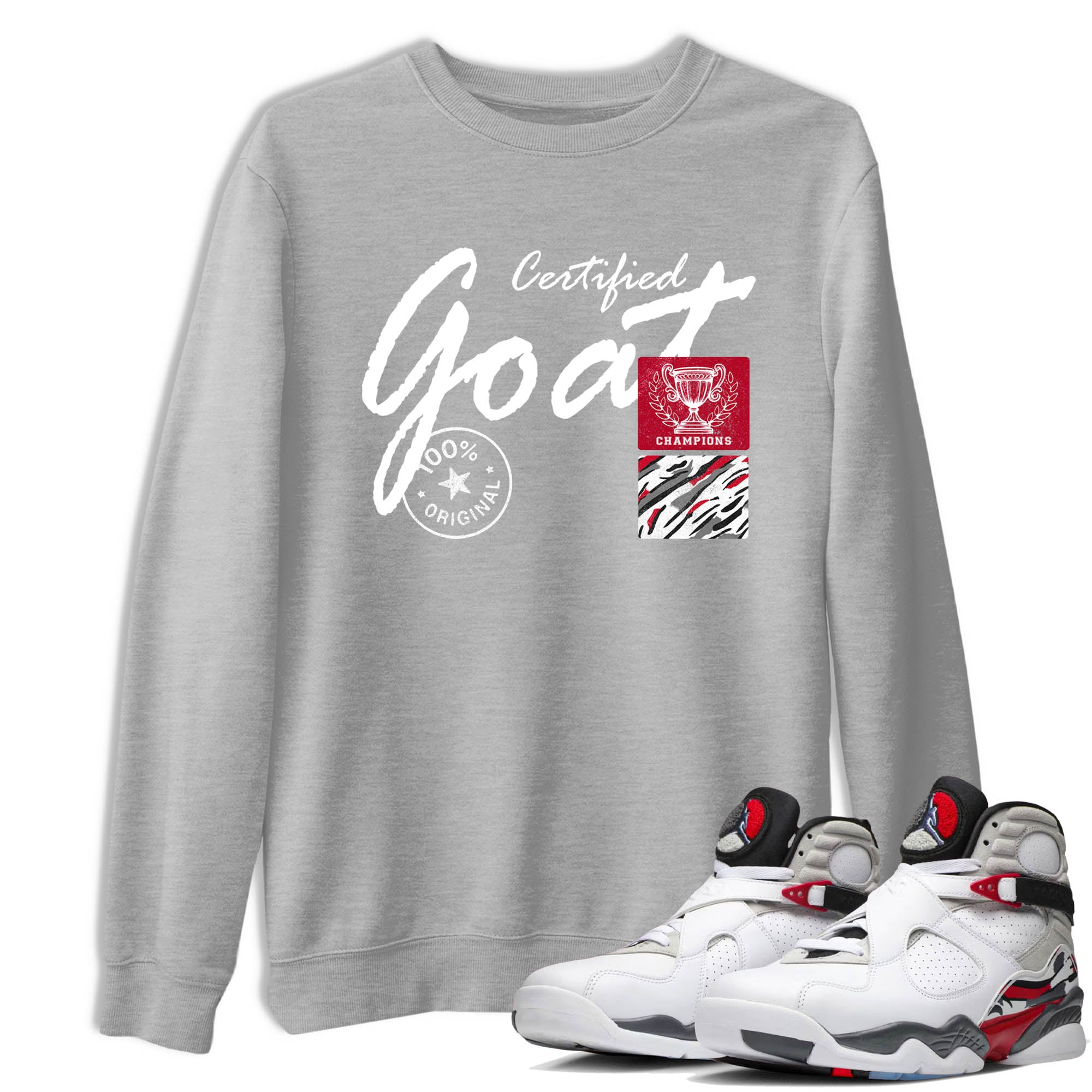 Sneaker Threads  Sneaker Tees To Match Air Jordan 8 Bunny  Certified Goat Graphic Tee Heather Grey 1. Perfect for Jordan releases 2025 colorways.