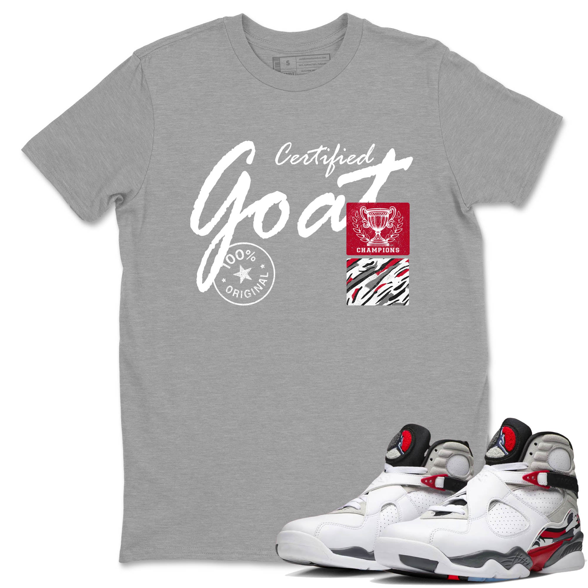 Sneaker Threads  Sneaker Tees To Match Air Jordan 8 Bunny  Certified Goat Graphic Tee Heather Grey 1. Perfect for Jordan releases 2025 colorways.