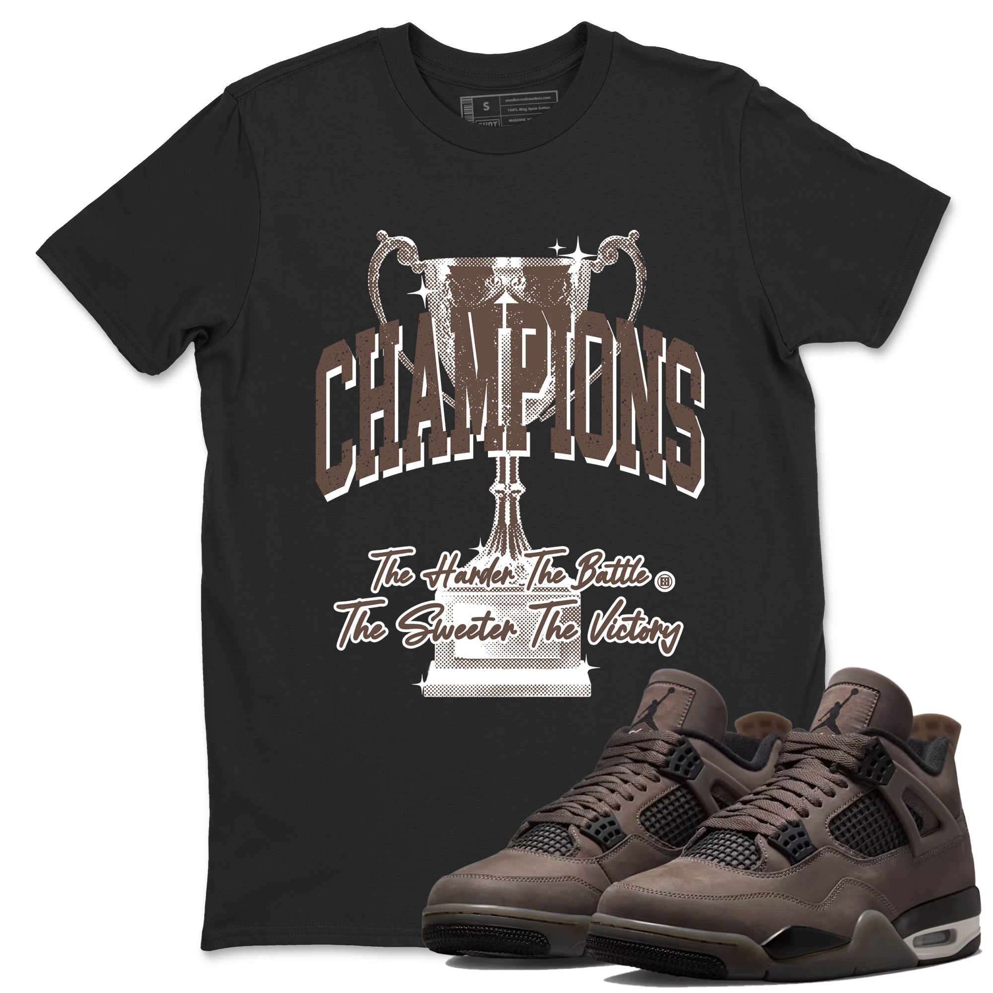 Sneaker match tees  Sneaker Tees To Match Air Jordan 4 Cave Stone Shoes  Champions Trophy Tee Black 1