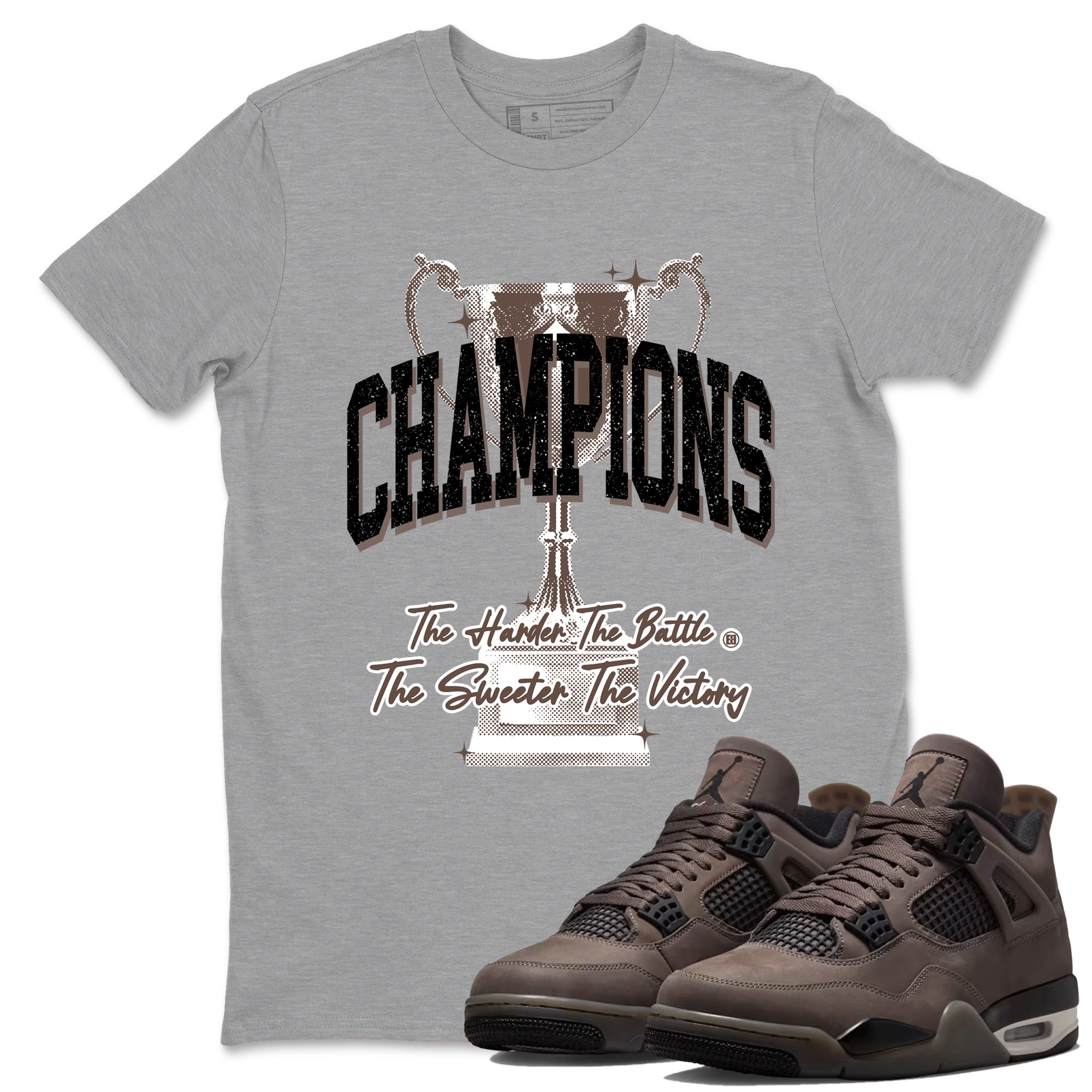 Sneaker match tees  Sneaker Tees To Match Air Jordan 4 Cave Stone Shoes  Champions Trophy Tee Heather Grey 1