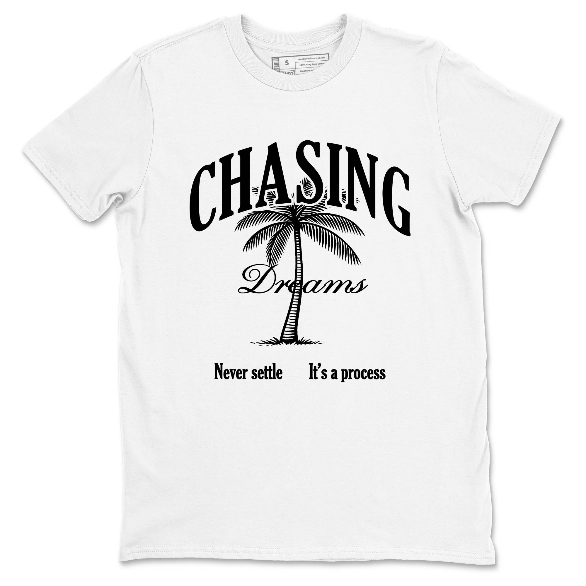 Sneaker Threads  Sneaker Tees To Match Air Jordan 4 Black Cat  Chasing Dreams Graphic Tee White 2. Perfect for Jordan releases 2025 colorways.