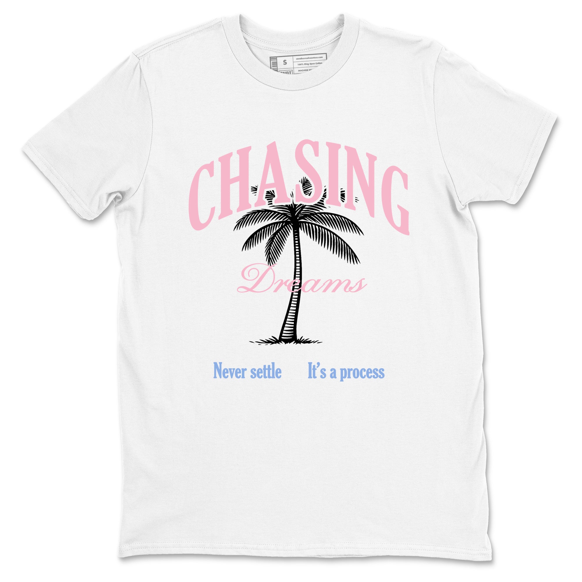Sneaker match tees  Sneaker Tees To Match Air Jordan 5 Medium Soft Pink Shoes  Chasing Dreams Tee White 2