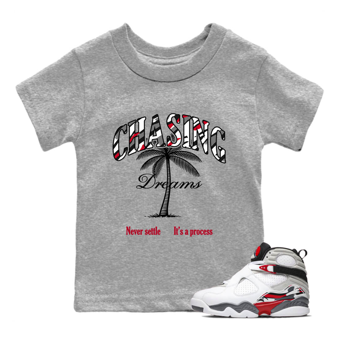 Sneaker Threads  Sneaker Tees To Match Air Jordan 8 Bunny  Chasing Dreams Youth Graphic Tee Heather Grey 1. Perfect for Jordan releases 2025 colorways.