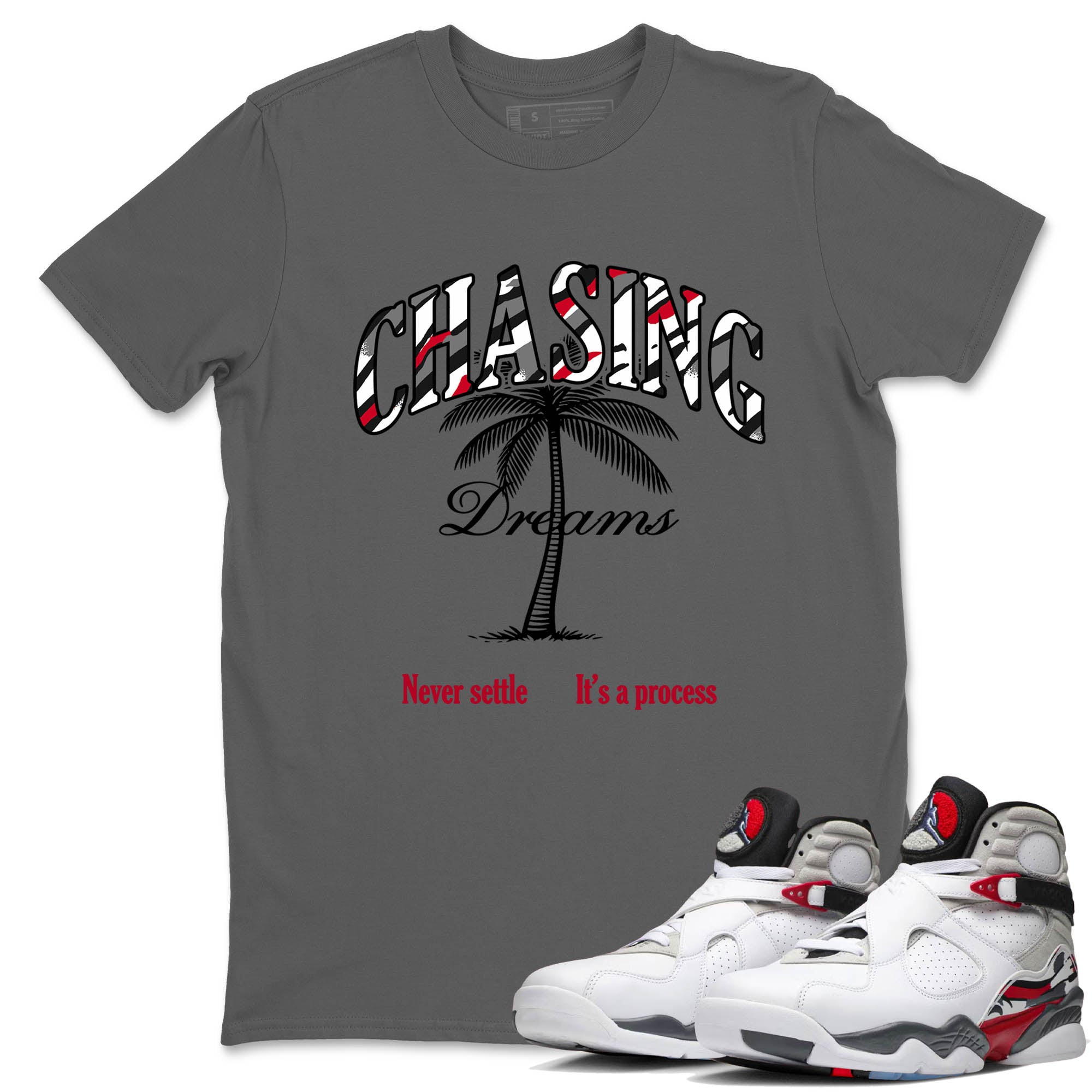 Sneaker Threads  Sneaker Tees To Match Air Jordan 8 Bunny  Chasing Dreams Graphic Tee Cool Grey 1. Perfect for Jordan releases 2025 colorways.