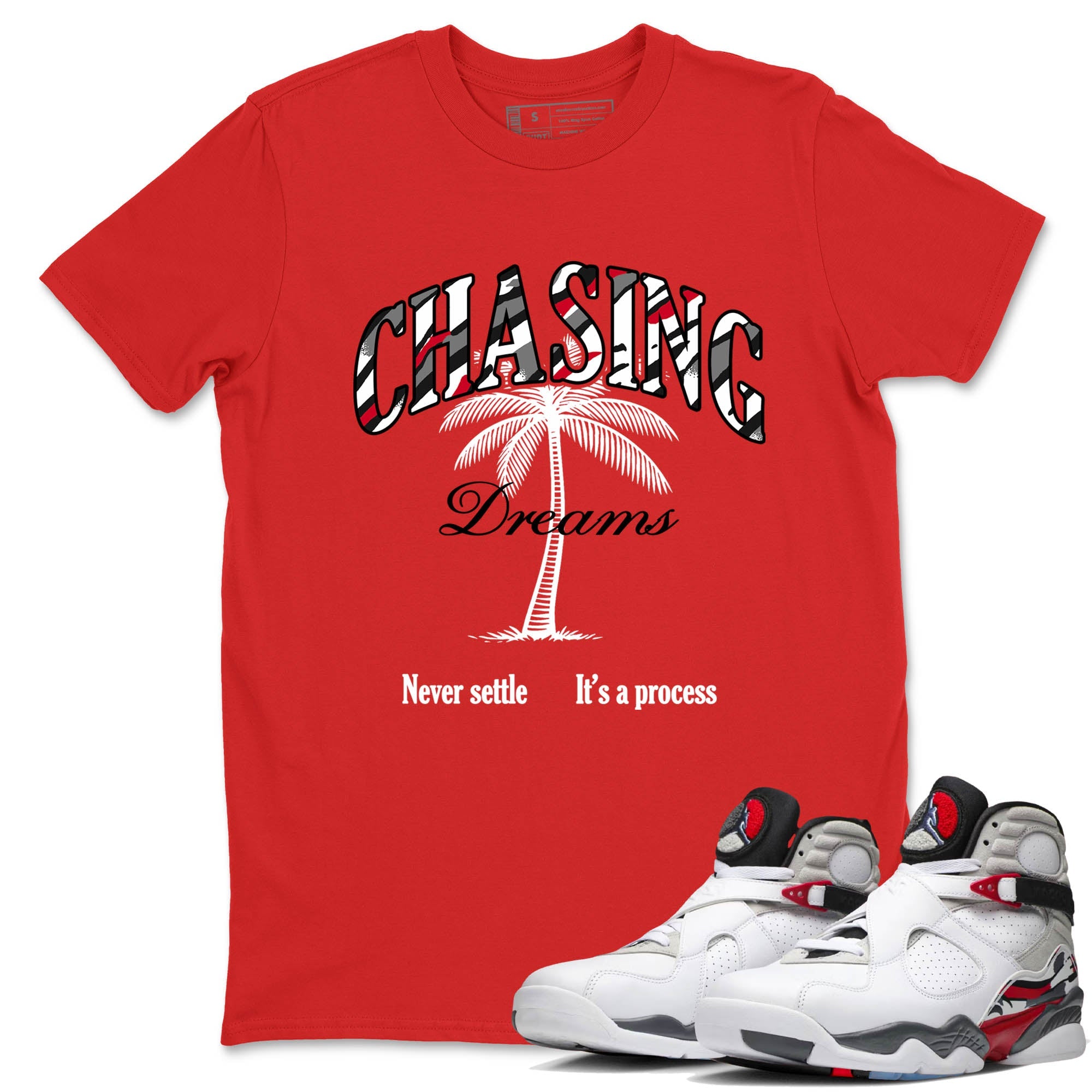 Sneaker Threads  Sneaker Tees To Match Air Jordan 8 Bunny  Chasing Dreams Graphic Tee Red 1. Perfect for Jordan releases 2025 colorways.