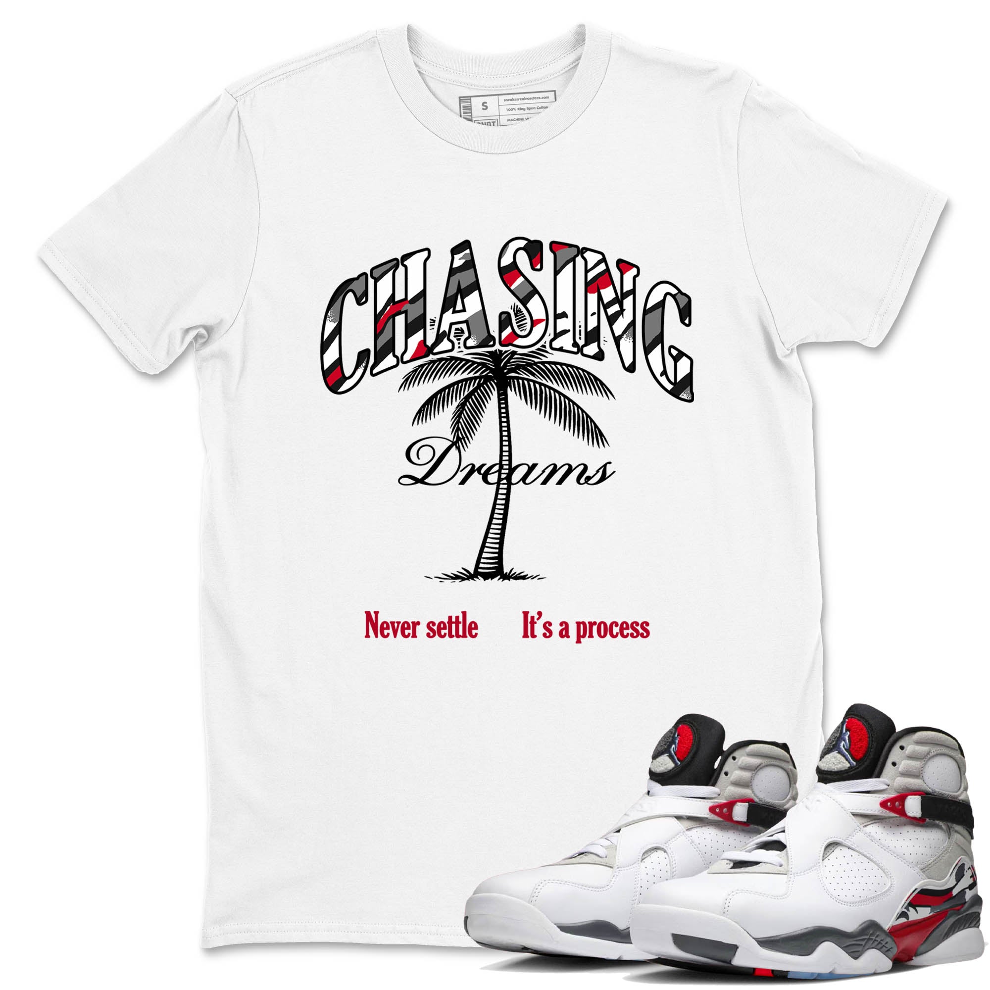 Sneaker Threads  Sneaker Tees To Match Air Jordan 8 Bunny  Chasing Dreams Graphic Tee White 1. Perfect for Jordan releases 2025 colorways.