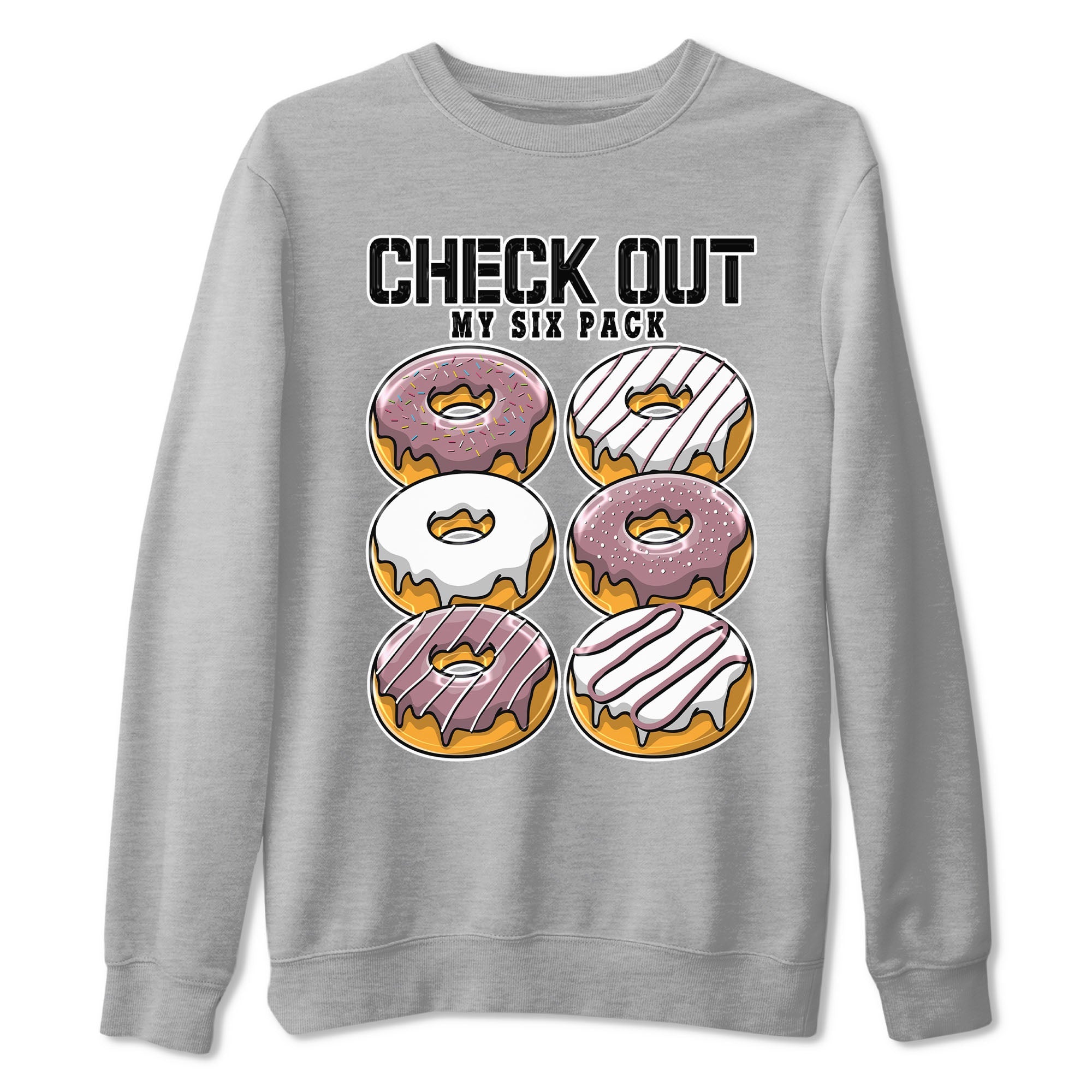 Air Jordan 1 Mauve shirt to match jordans Check Out My Six Pack sneaker tees AJ1 Mauve Drip Gear Zone Sneaker Matching Clothing Brand Unisex Sneaker Tee Heather Grey 2 T-Shirt