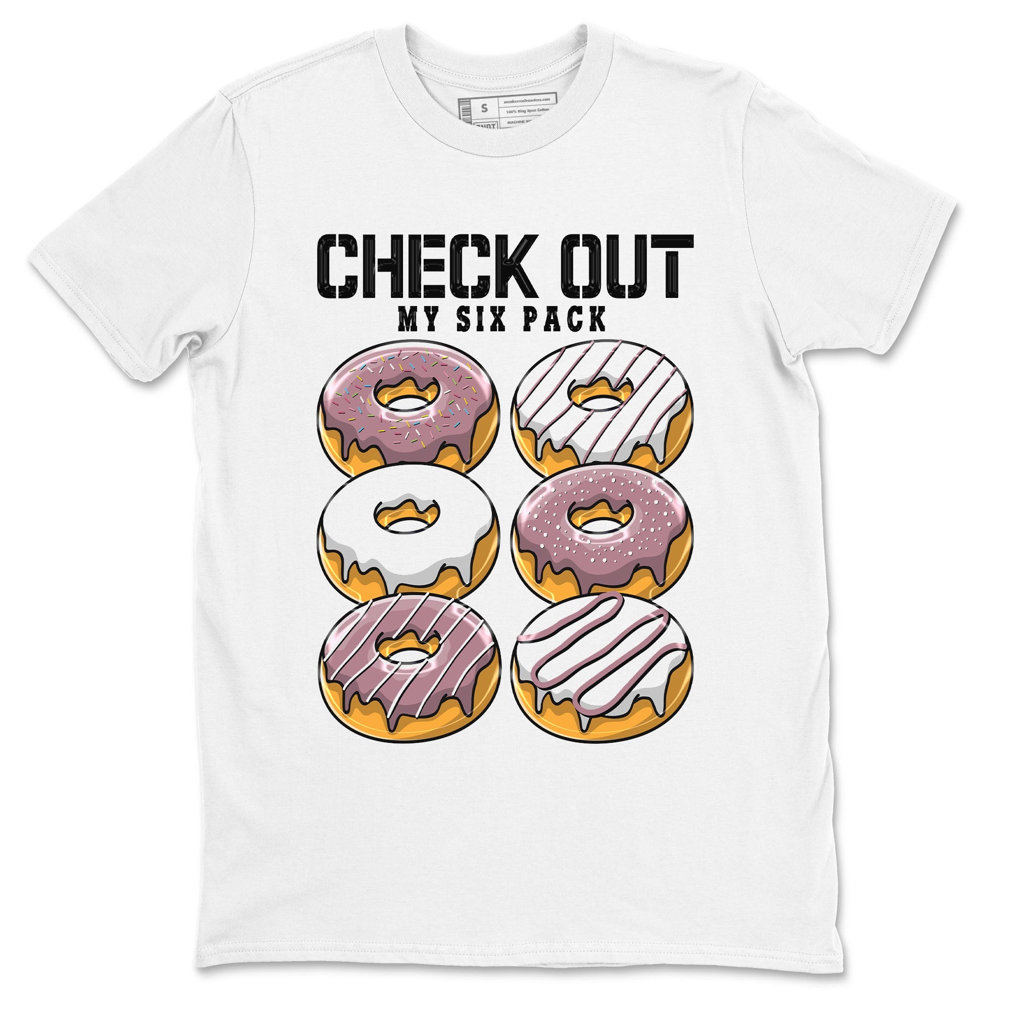 Air Jordan 1 Mauve shirt to match jordans Check Out My Six Pack sneaker tees AJ1 Mauve Drip Gear Zone Sneaker Matching Clothing Brand Unisex Sneaker Tee White 2 T-Shirt