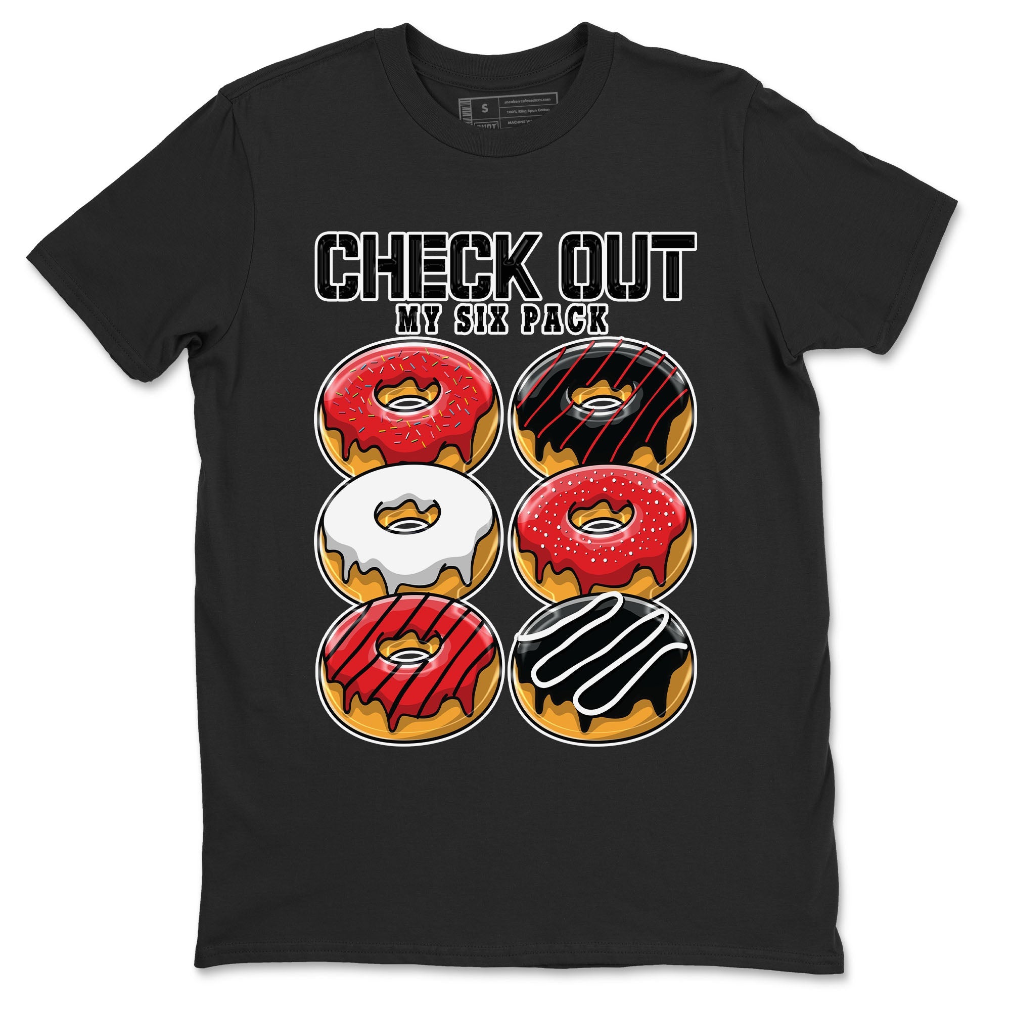 Air Jordan 1 Satin Bred shirt to match jordans Check Out My Six Pack sneaker tees AJ1 Retro Satin Bred Drip Gear Zone Sneaker Matching Clothing Brand Unisex Sneaker Tee Black 2 T-Shirt