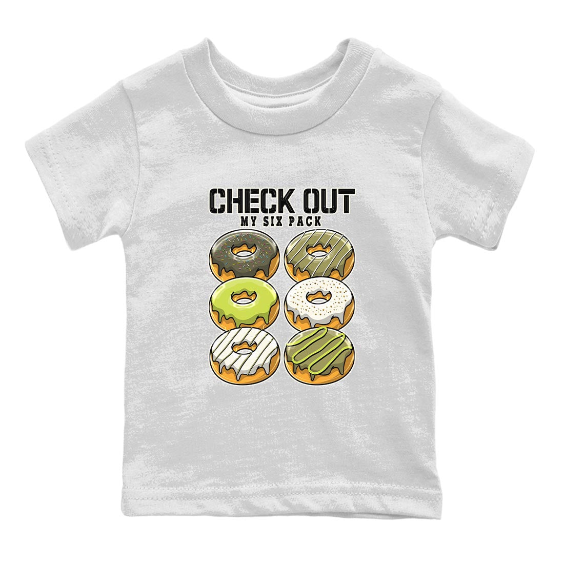 Jordan 1 Low X Travis Scott Golf Olive shirt to match jordans Check Out My Six Pack sneaker release tees Air Jordan 1 Travis Scott Golf Olive Drip Gear Zone Baby Toddler White 2 T-Shirt