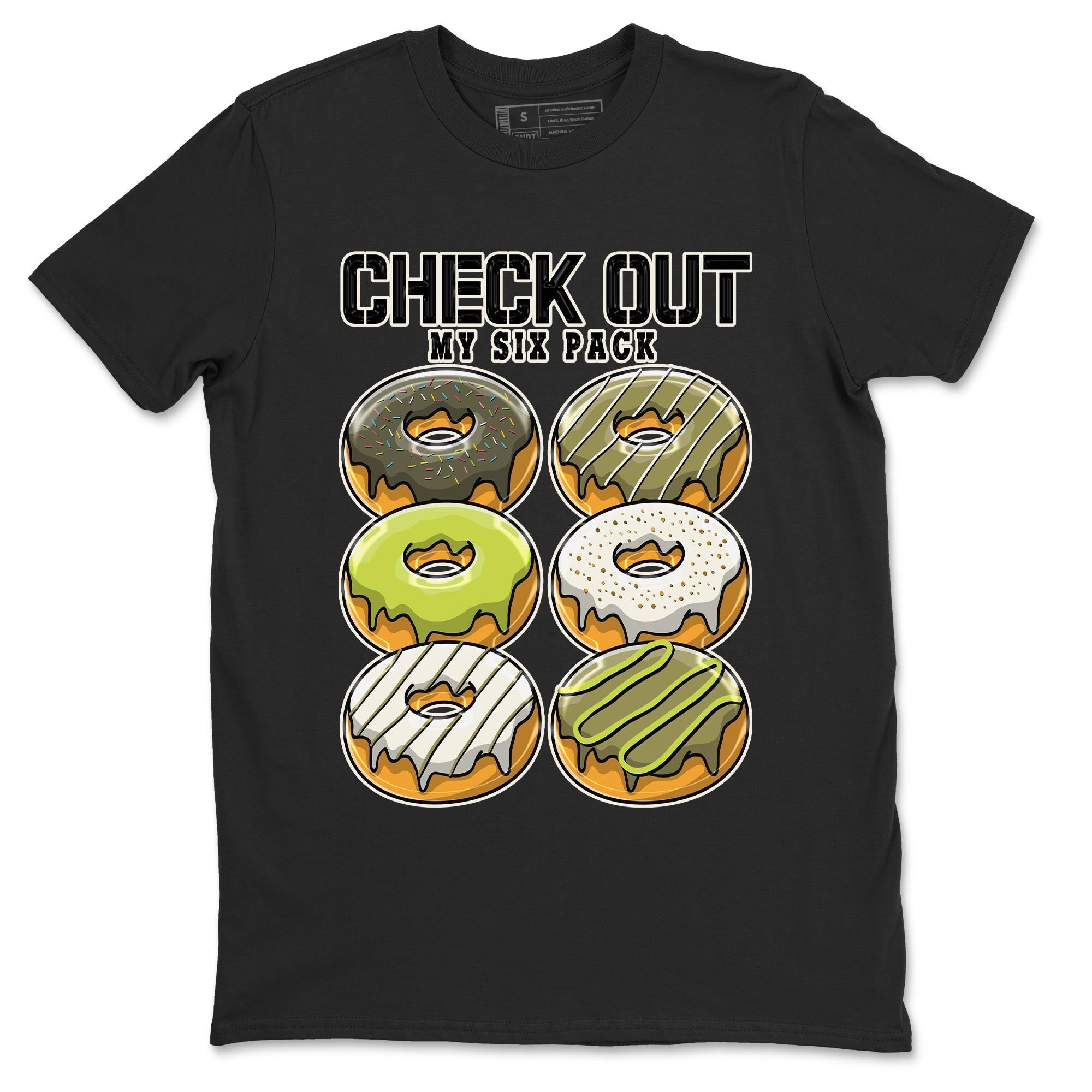 Jordan 1 Low X Travis Scott Golf Olive shirt to match jordans Check Out My Six Pack sneaker release tees Air Jordan 1 Travis Scott Golf Olive Drip Gear Zone Unisex Streetwear Clothing Black 2 T-Shirt