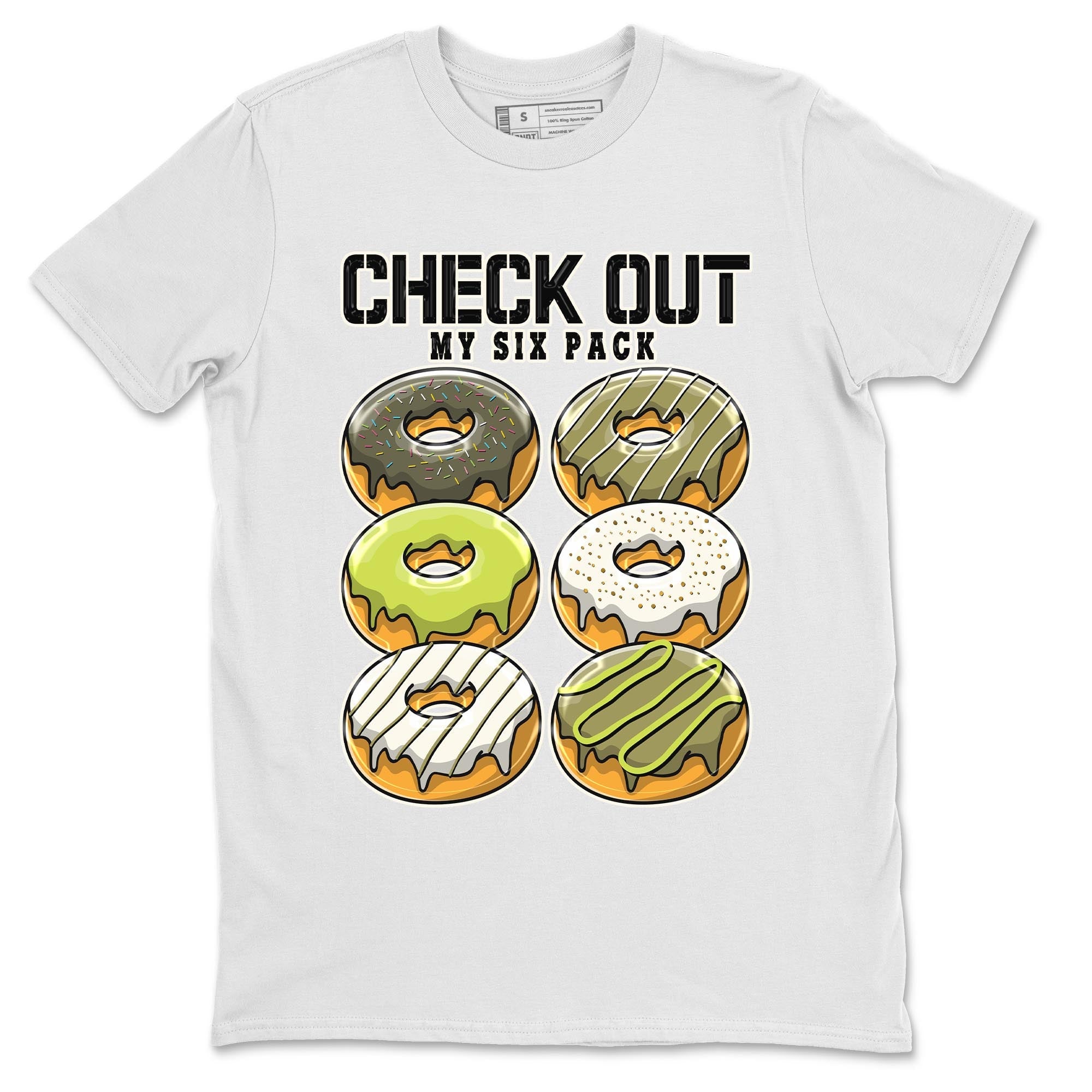 Jordan 1 Low X Travis Scott Golf Olive shirt to match jordans Check Out My Six Pack sneaker release tees Air Jordan 1 Travis Scott Golf Olive Drip Gear Zone Unisex Streetwear Clothing White 2 T-Shirt