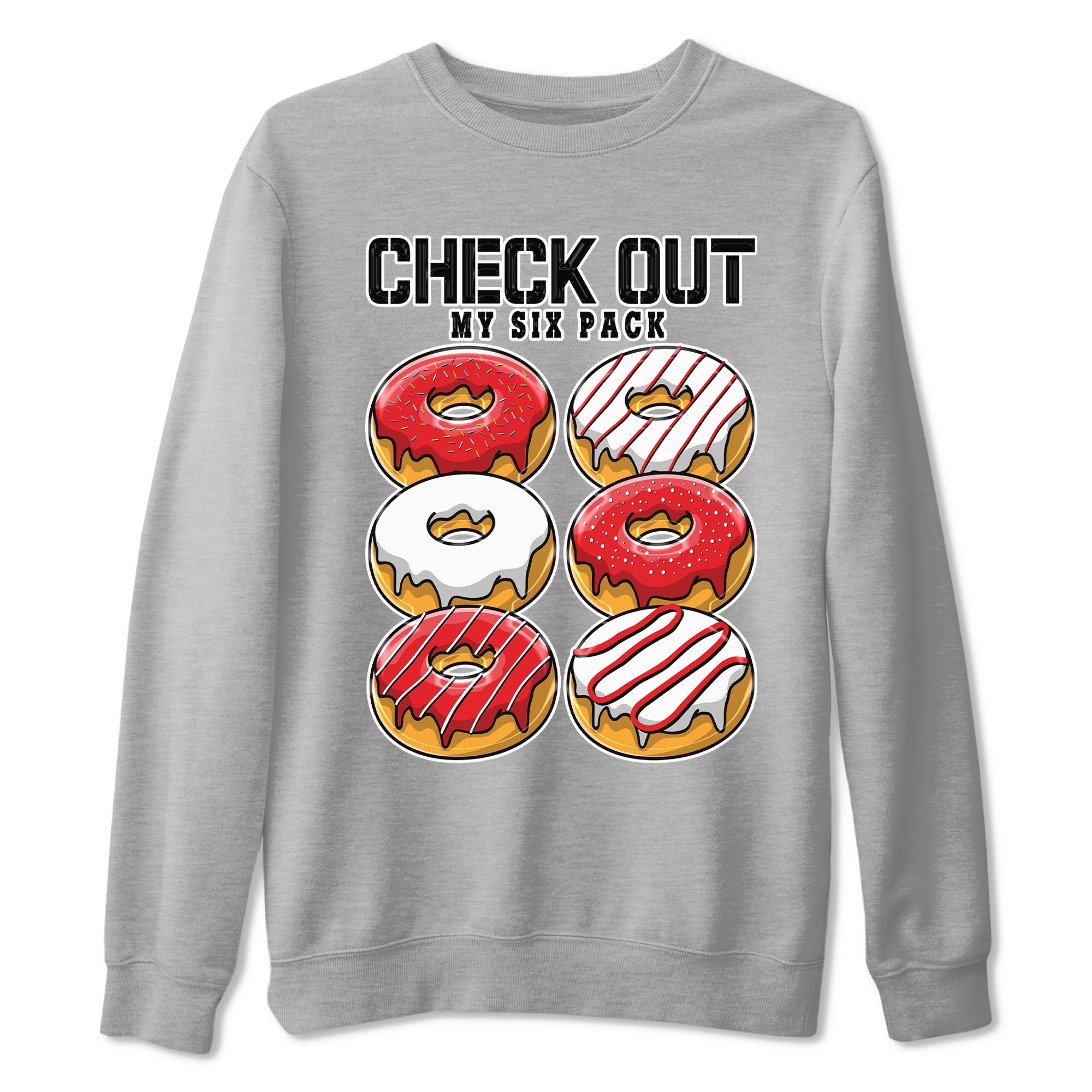 1s Low University Red shirt to match jordans Check Out My Six Pack sneaker tees Air Jordan 1 University Red Drip Gear Zone Sneaker Matching Clothing Brand Unisex Sneaker Tee Heather Grey 2 T-Shirt