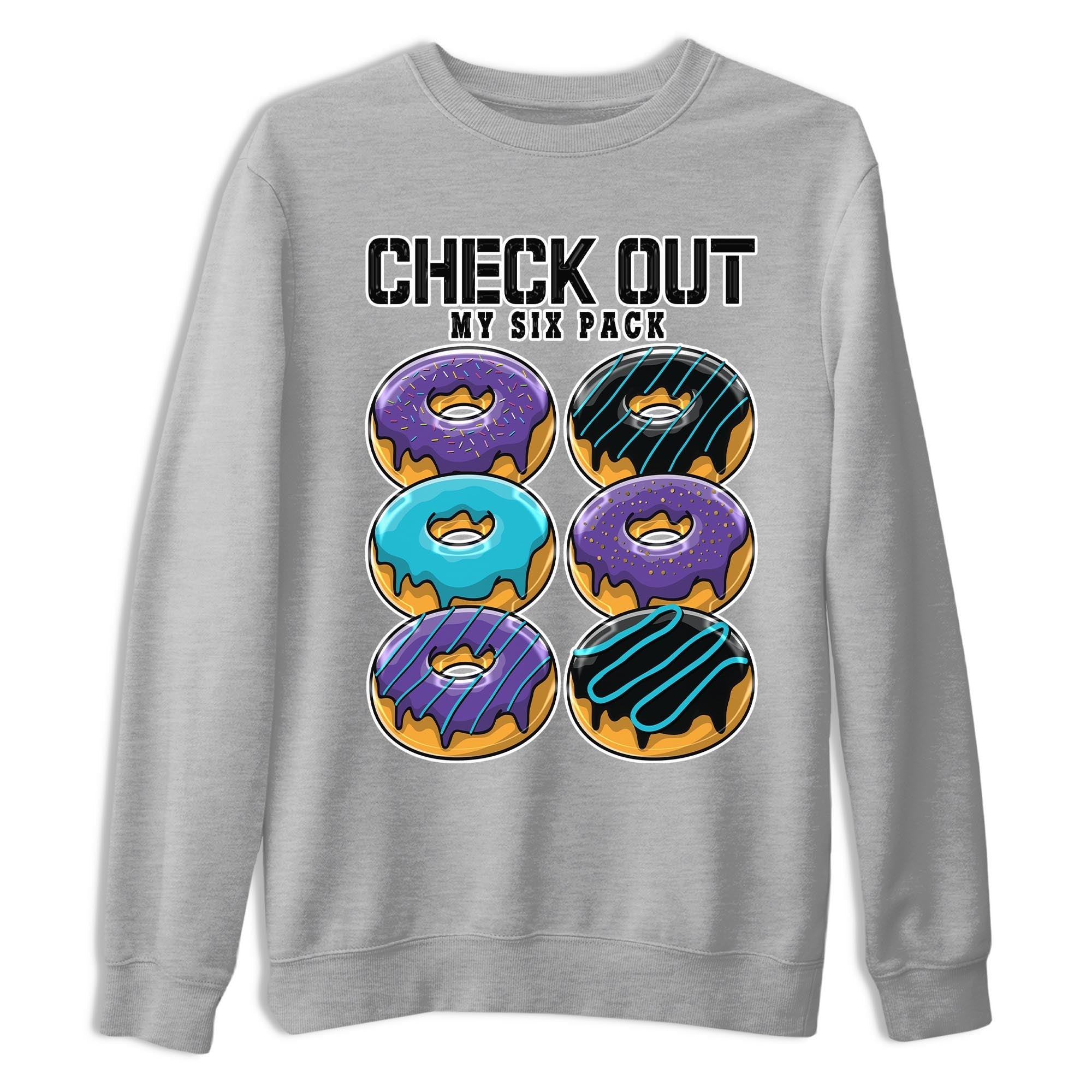 AJ6 Aqua shirt to match jordans Check Out My Six Pack sneaker release tees Air Jordan 6 Aqua Drip Gear Zone Unisex Streetwear Clothing Heather Grey 2 T-Shirt