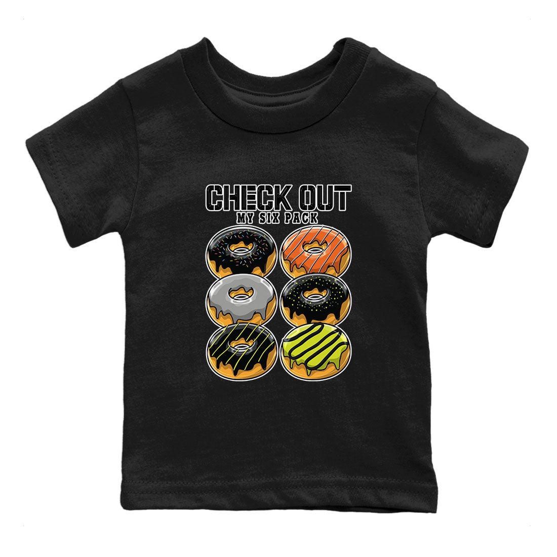 Nike Dunk Halloween shirt to match jordans Check Out My Six Pack sneaker tees Nike Dunk Mid Halloween Drip Gear Zone Sneaker Matching Clothing Brand Baby Toddler Black 2 T-Shirt