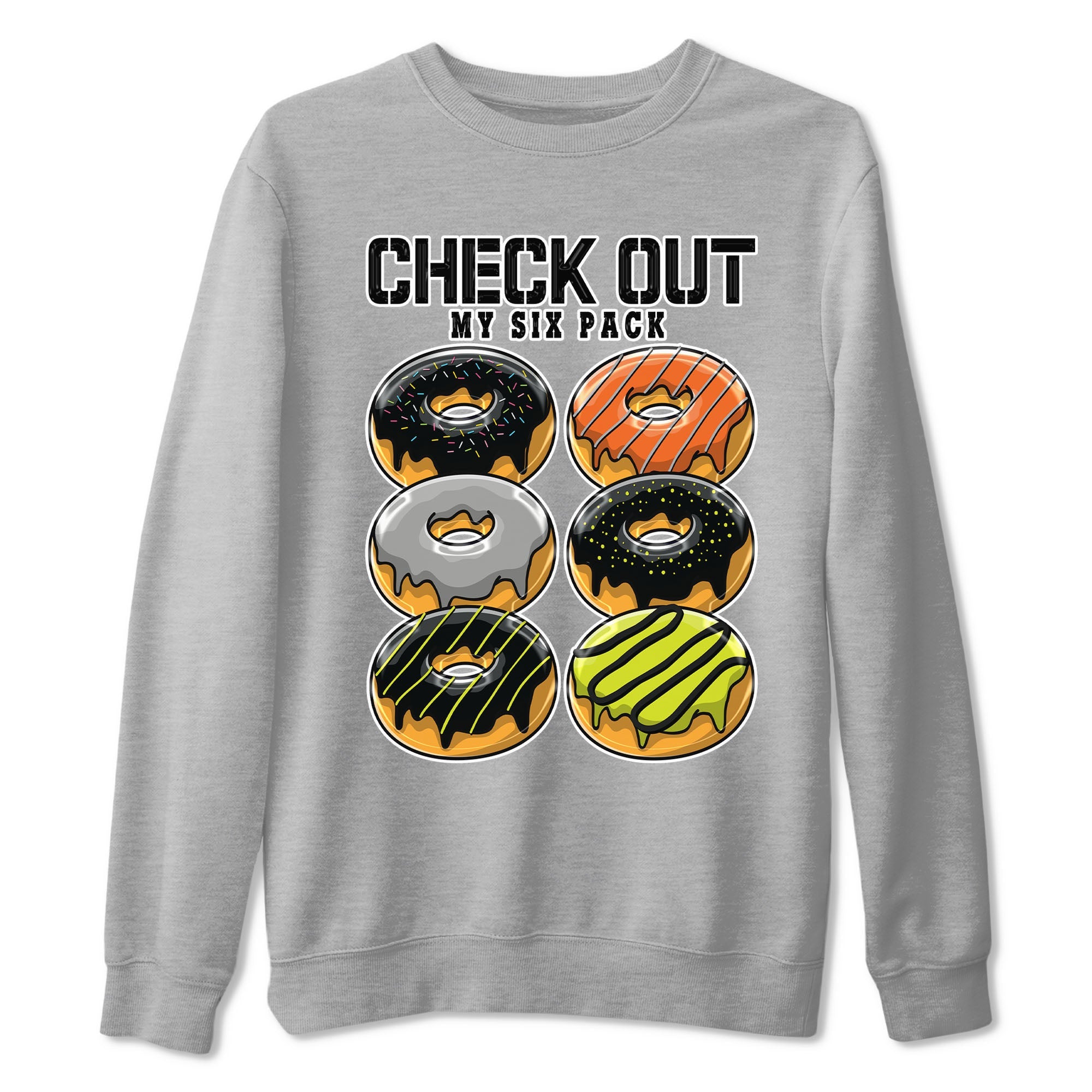 Nike Dunk Halloween shirt to match jordans Check Out My Six Pack sneaker tees Nike Dunk Mid Halloween Drip Gear Zone Sneaker Matching Clothing Brand Unisex Sneaker Tee Heather Grey 2 T-Shirt