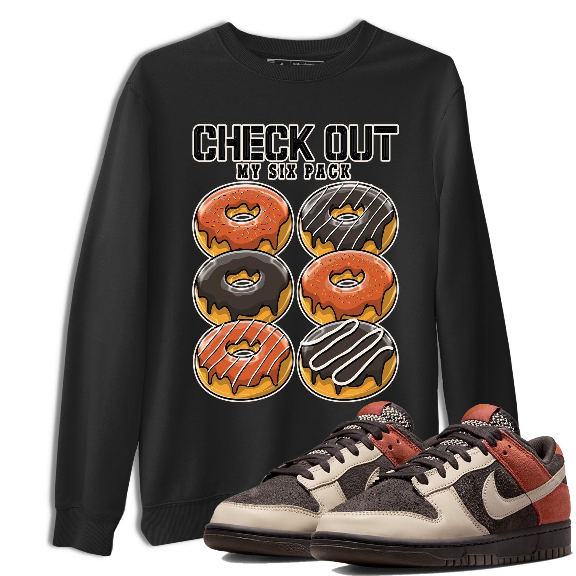 Nike Low Dunk Red Panda shirt to match jordans Check Out My Six Pack sneaker tees Nike Dunk Red Panda Drip Gear Zone Unisex Streetwear Clothing Black 1 T-Shirt