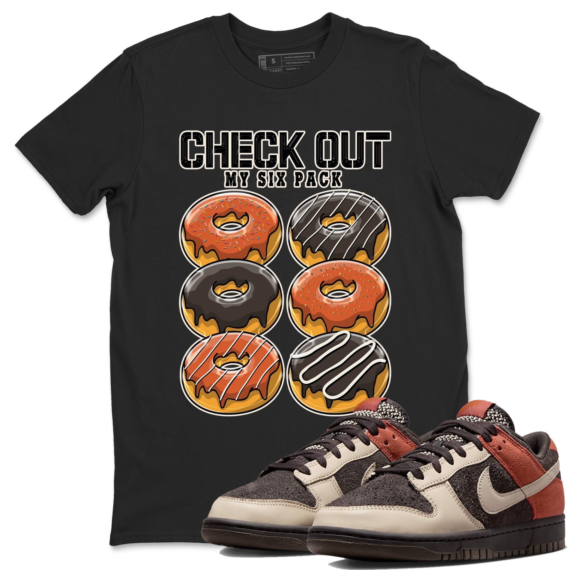 Nike Low Dunk Red Panda shirt to match jordans Check Out My Six Pack sneaker tees Nike Dunk Red Panda Drip Gear Zone Unisex Streetwear Clothing Black 1 T-Shirt