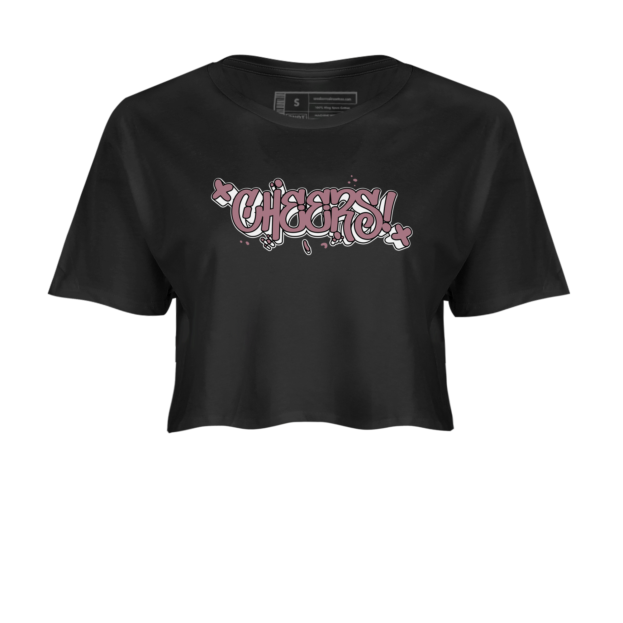 Air Jordan 1 Mauve shirt to match jordans Cheers sneaker tees AJ1 Mauve Drip Gear Zone Sneaker Matching Clothing Brand Black 2 Crop T-Shirt