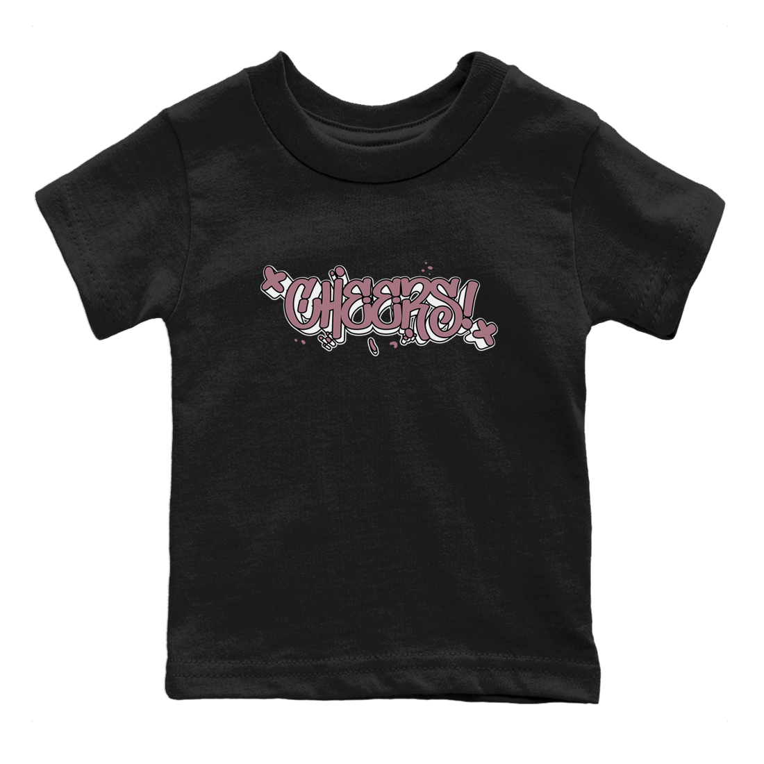 Air Jordan 1 Mauve shirt to match jordans Cheers sneaker tees AJ1 Mauve Drip Gear Zone Sneaker Matching Clothing Brand Baby Toddler Black 2 T-Shirt