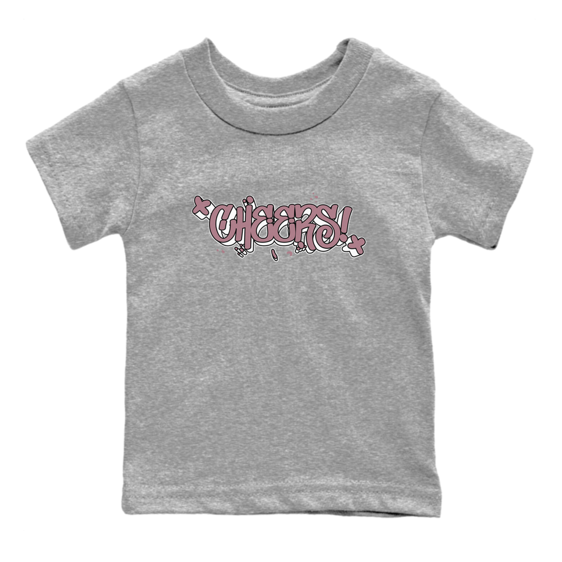 Air Jordan 1 Mauve shirt to match jordans Cheers sneaker tees AJ1 Mauve Drip Gear Zone Sneaker Matching Clothing Brand Baby Toddler Heather Grey 2 T-Shirt