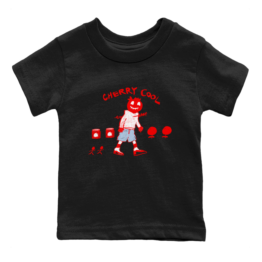 11s Cherry shirts to match jordans Cherry Cool sneaker match tees Air Jordan 11 Retro Cherry match shoes to clothes Drip Gear Zone Youth Baby Black 2 tee