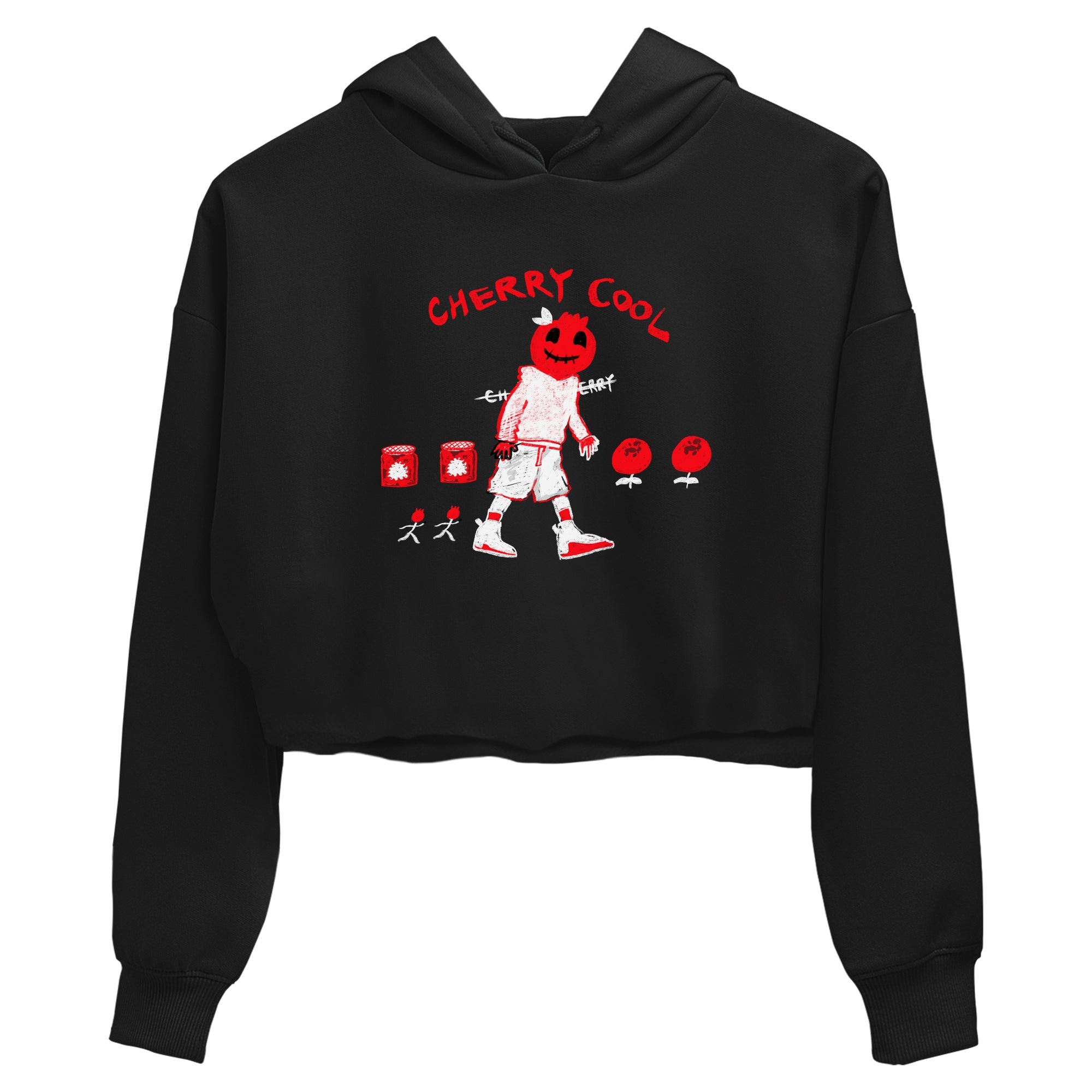 AJ12 Cherry shirts to match jordans Cherry Cool sneaker match tees Air Jordan 12 Cherry Drip Gear Zone streetwear brand Black 2 crop tee