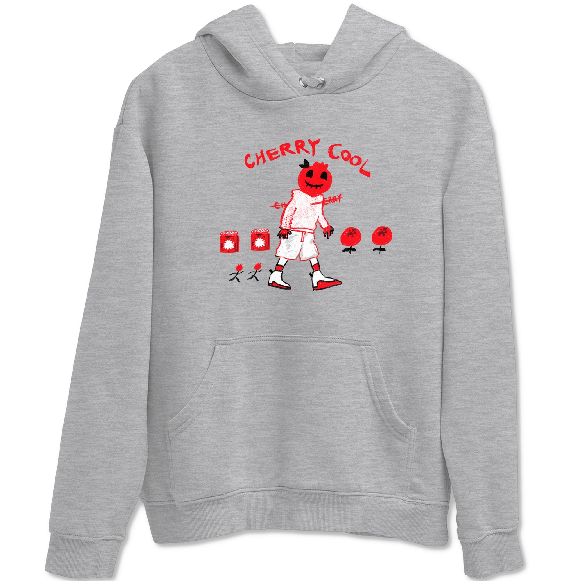 AJ12 Cherry shirts to match jordans Cherry Cool sneaker match tees Air Jordan 12 Cherry Drip Gear Zone streetwear brand Heather Grey 2 unisex cotton tee