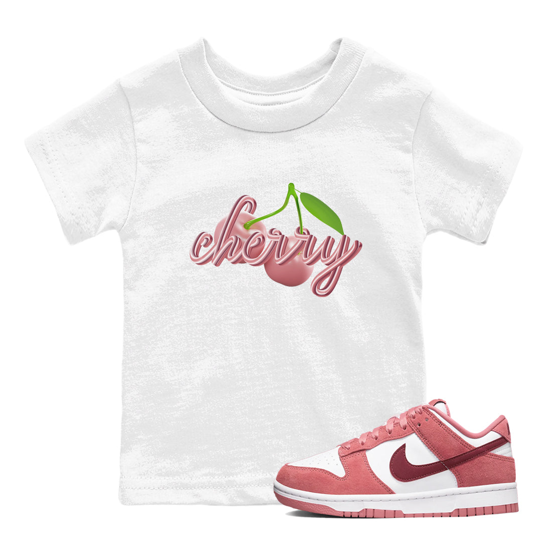 Dunk Valentines Day 2024 shirt to match jordans Cherry sneaker tees Dunk Happy Valentines Day 2024 Drip Gear Zone Baby Toddler White 1 T-Shirt
