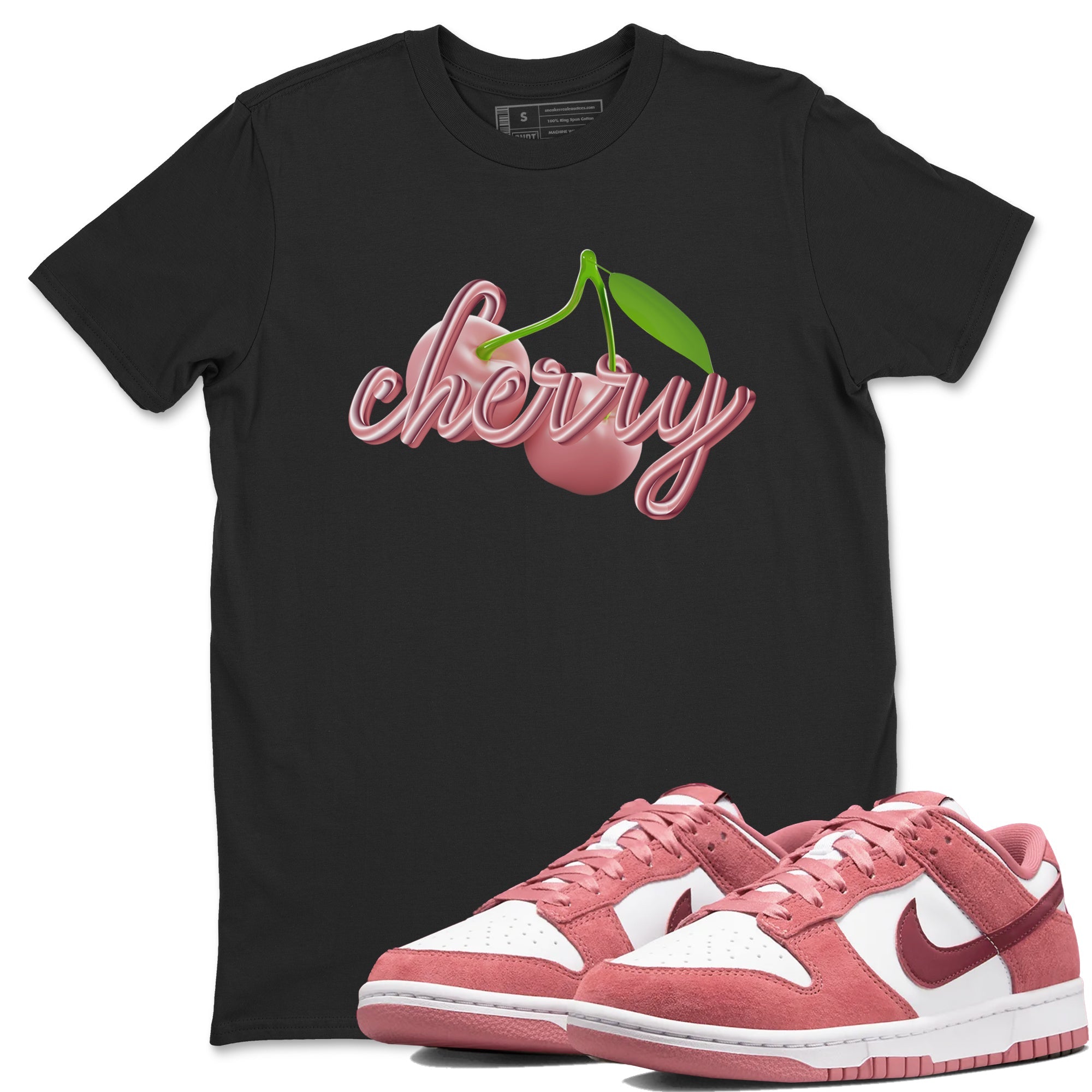 Dunk Valentines Day 2024 shirt to match jordans Cherry sneaker tees Dunk Happy Valentines Day 2024 Drip Gear Zone Unisex Black 1 T-Shirt