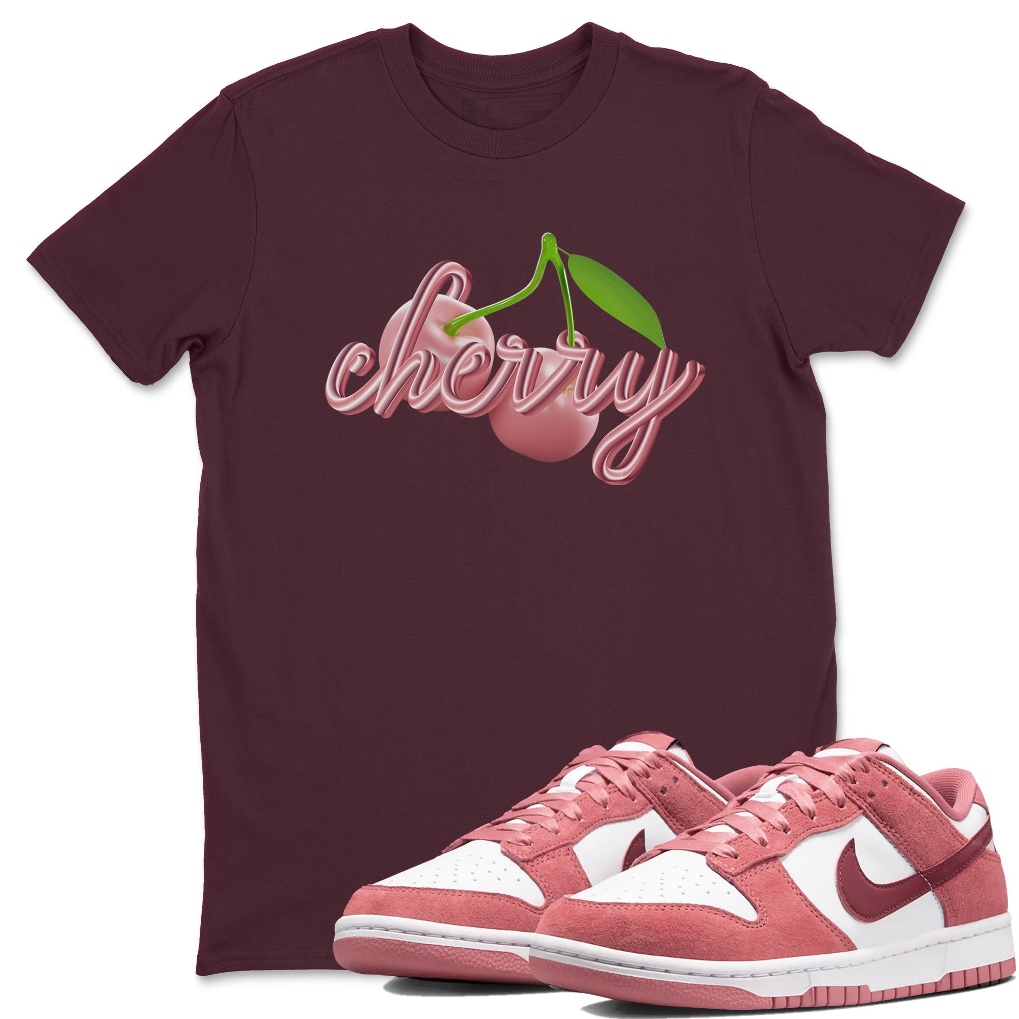 Dunk Valentines Day 2024 shirt to match jordans Cherry sneaker tees Dunk Happy Valentines Day 2024 Drip Gear Zone Unisex Maroon 1 T-Shirt