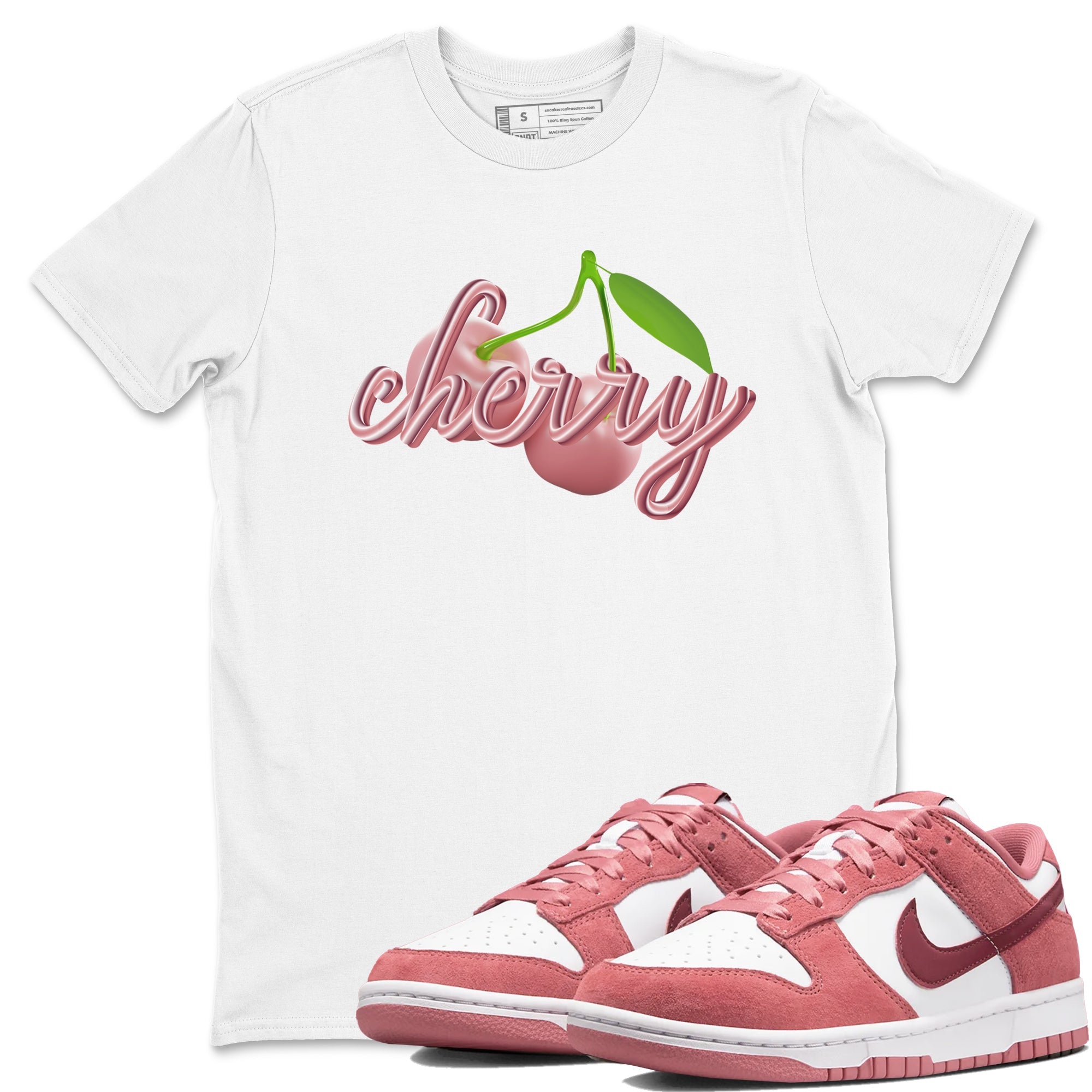 Dunk Valentines Day 2024 shirt to match jordans Cherry sneaker tees Dunk Happy Valentines Day 2024 Drip Gear Zone Unisex White 1 T-Shirt