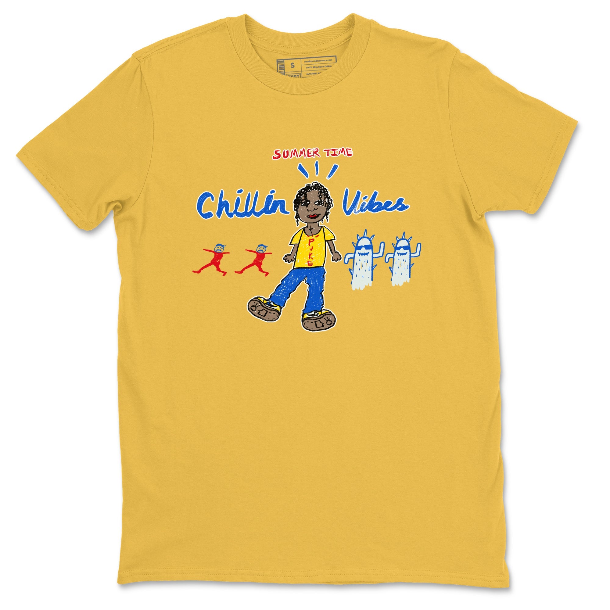 Air Jordan 1 Travis x Scott x Canary shirt to match jordans Chillin Vibes sneaker tees Air Jordan 1 Travis Scott Canary Drip Gear Zone unisex cotton Daisy 2 crew neck shirt
