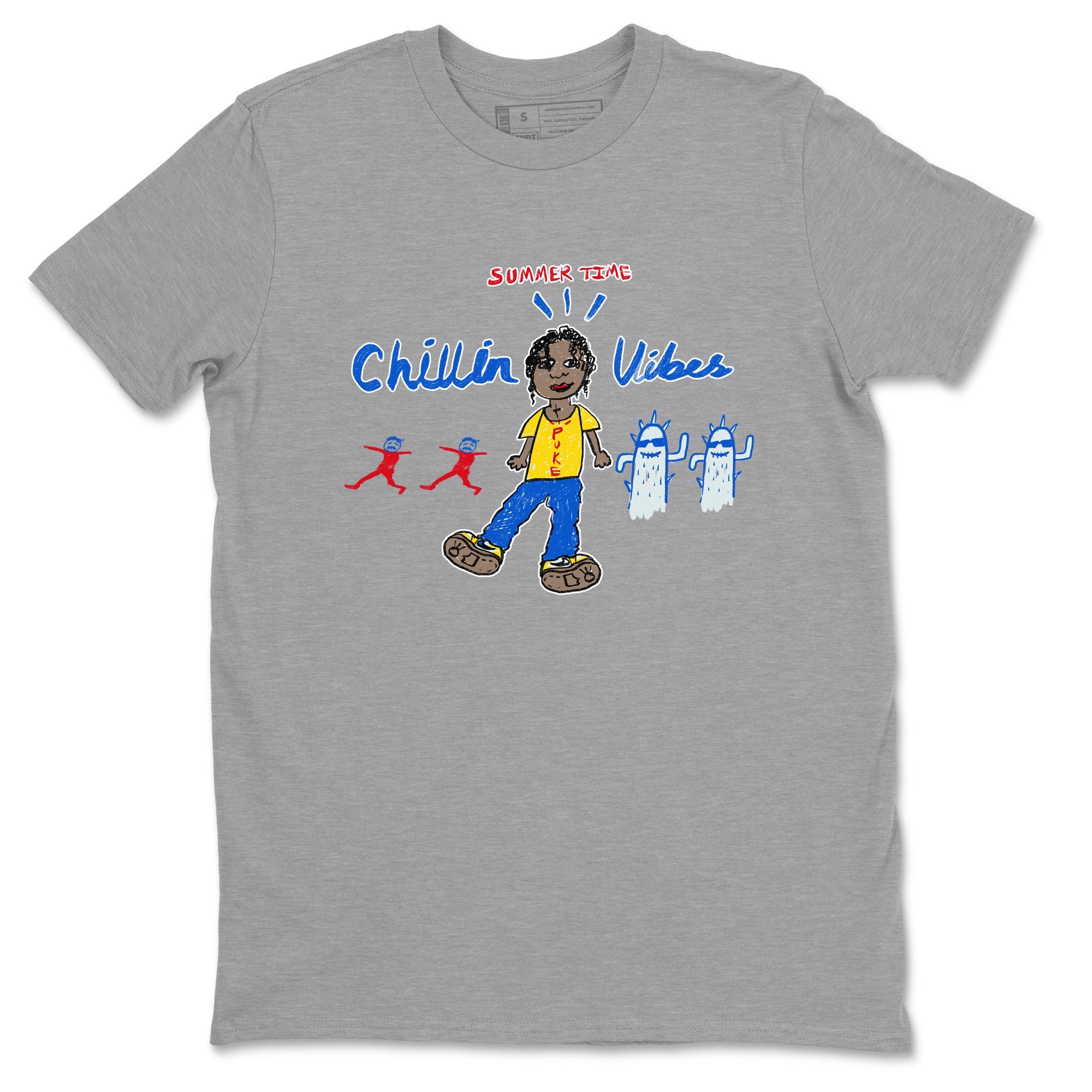 Air Jordan 1 Travis x Scott x Canary shirt to match jordans Chillin Vibes sneaker tees Air Jordan 1 Travis Scott Canary Drip Gear Zone unisex cotton Heather Grey 2 crew neck shirt