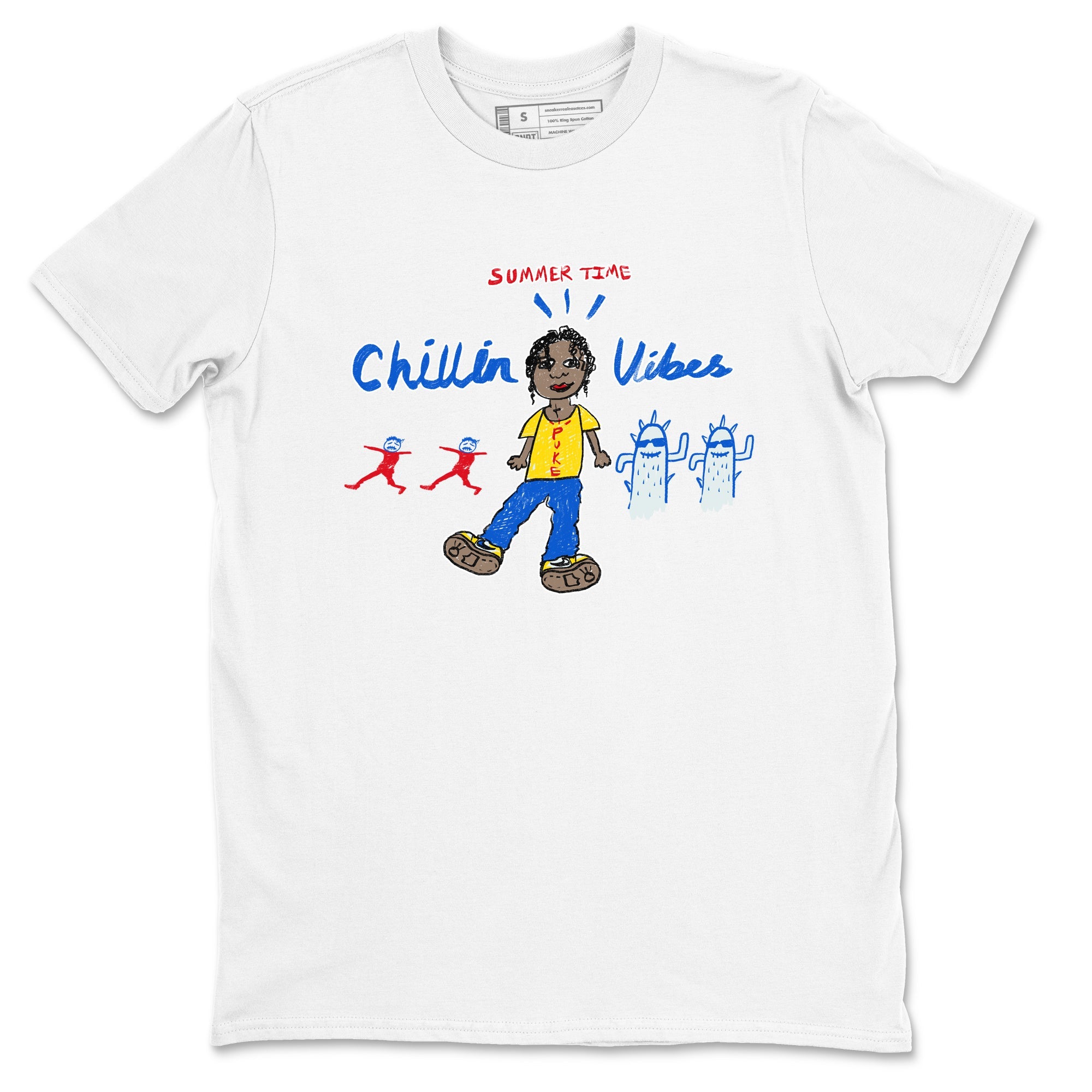 Air Jordan 1 Travis x Scott x Canary shirt to match jordans Chillin Vibes sneaker tees Air Jordan 1 Travis Scott Canary Drip Gear Zone unisex cotton White 2 crew neck shirt
