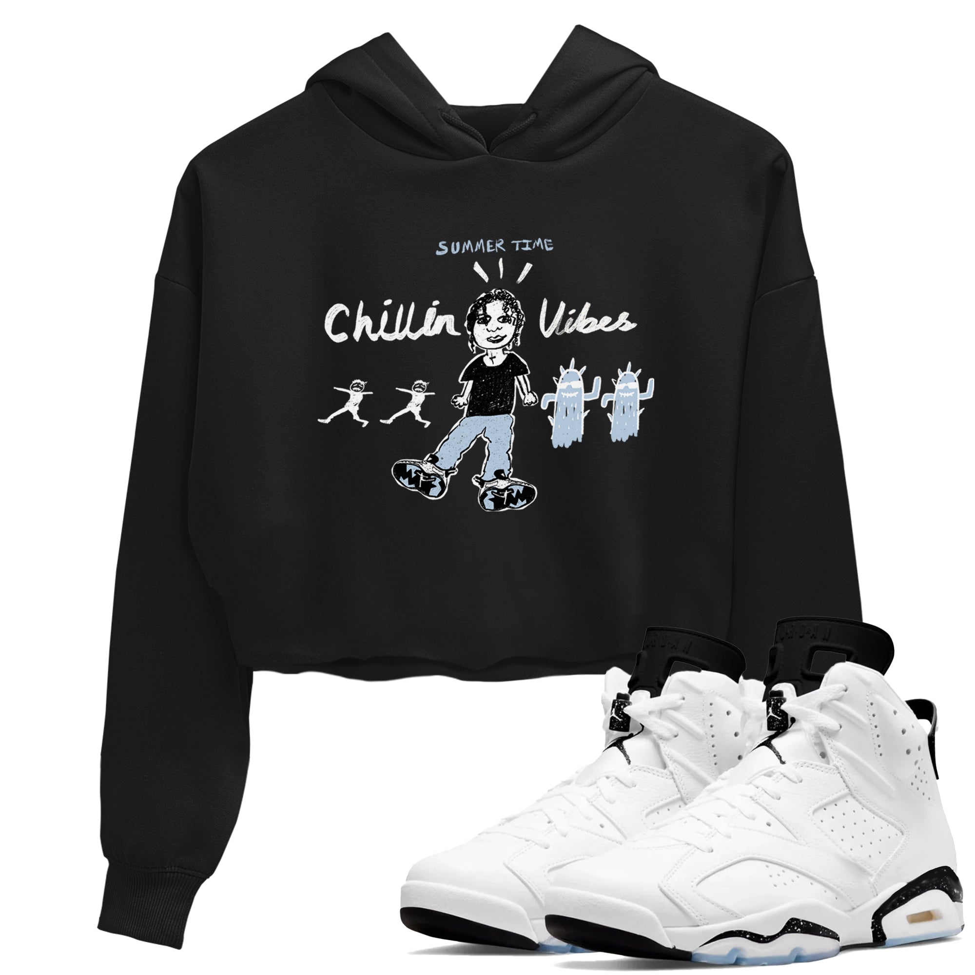6s Reverse Cookies shirt to match jordans Chillin Vibes sneaker tees Air Jordan 6 Reverse Cookies SNRT Sneaker Release Tees Black 1 crop length shirt