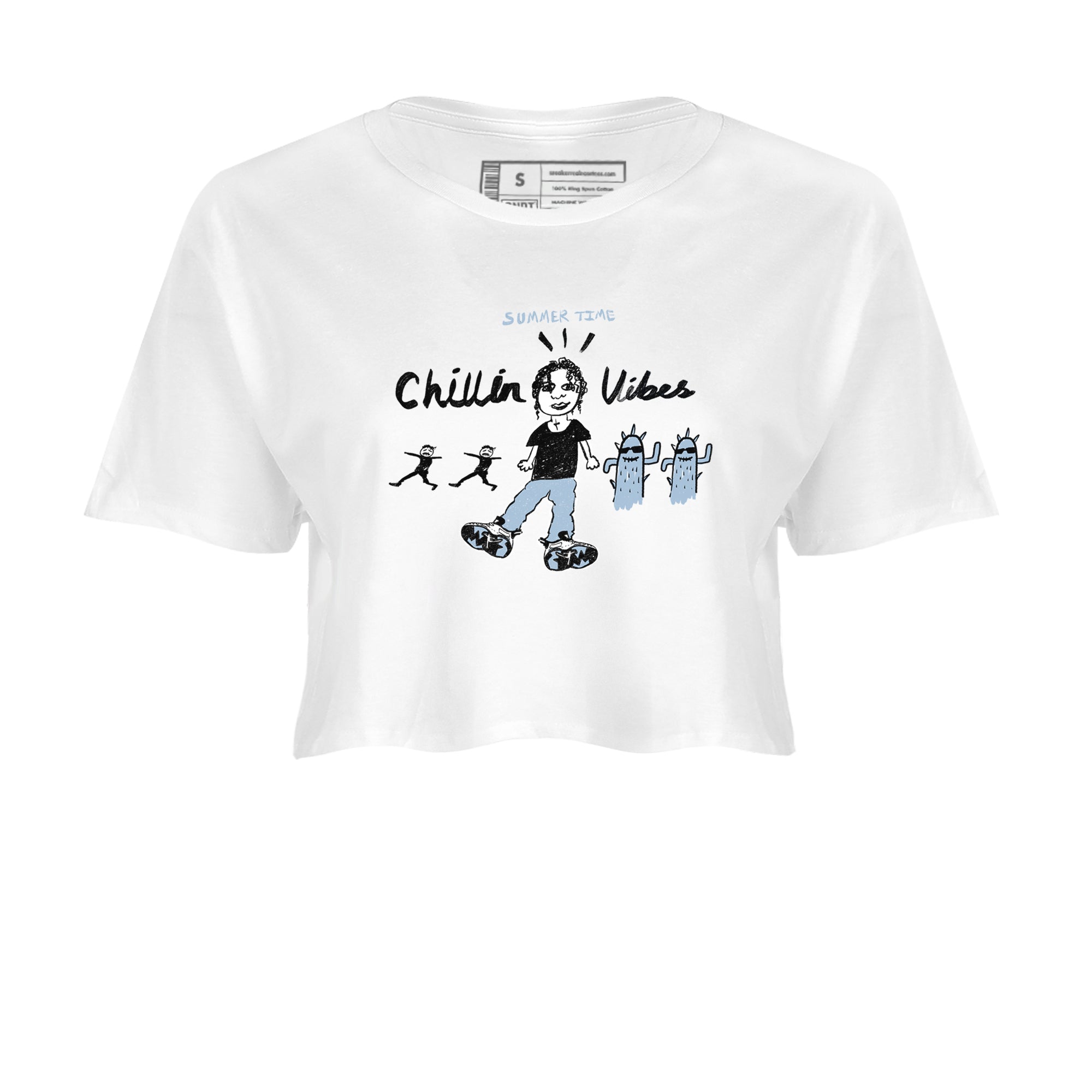 6s Reverse Cookies shirt to match jordans Chillin Vibes sneaker tees Air Jordan 6 Reverse Cookies SNRT Sneaker Release Tees White 2 crop length shirt