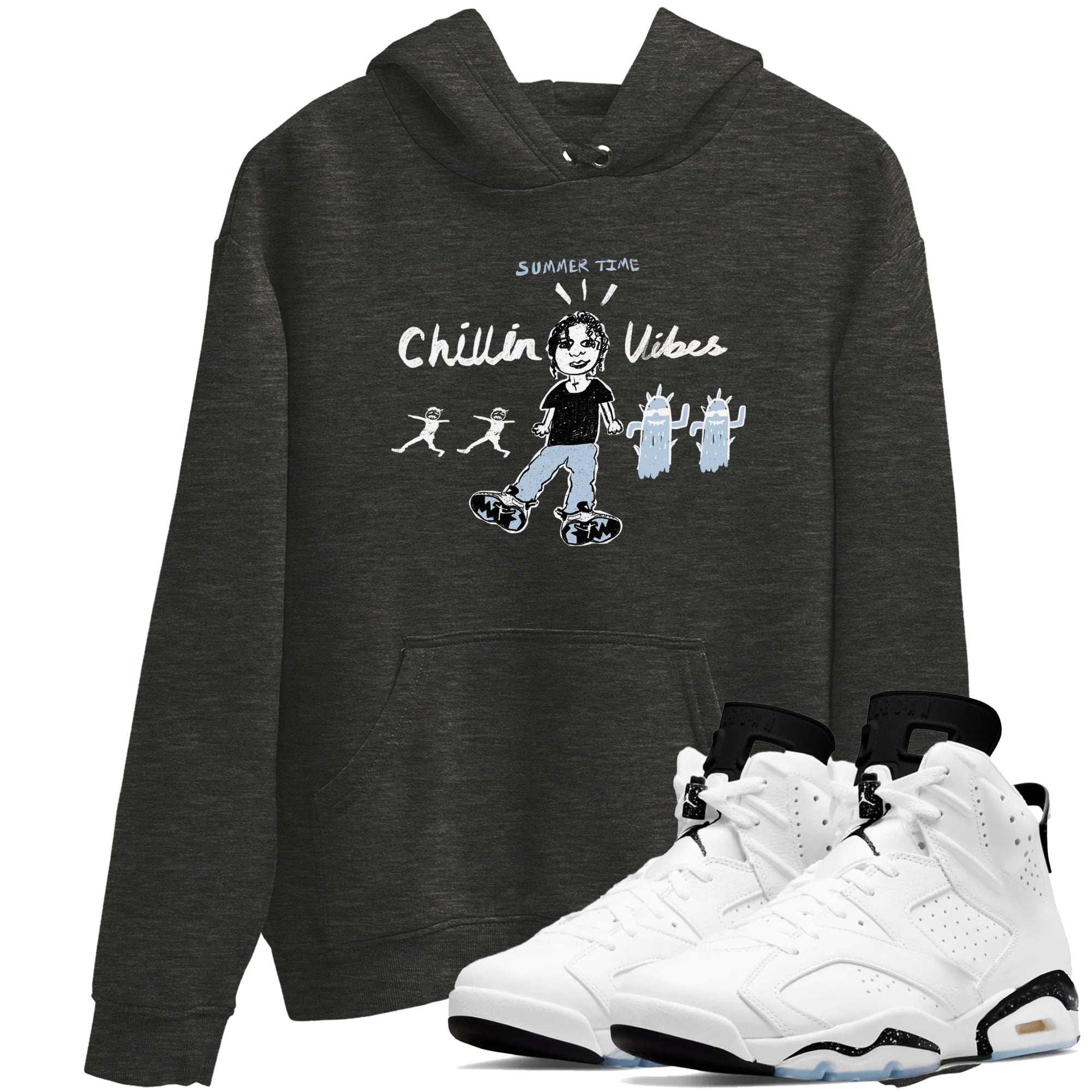 6s Reverse Cookies shirt to match jordans Chillin Vibes sneaker tees Air Jordan 6 Reverse Cookies SNRT Sneaker Release Tees unisex cotton Charcoal Heather 1 crew neck shirt