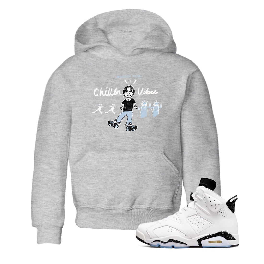 6s Reverse Cookies shirt to match jordans Chillin Vibes sneaker tees Air Jordan 6 Reverse Cookies SNRT sneaker release tees baby toddler Heather Grey 1 cotton Shirt